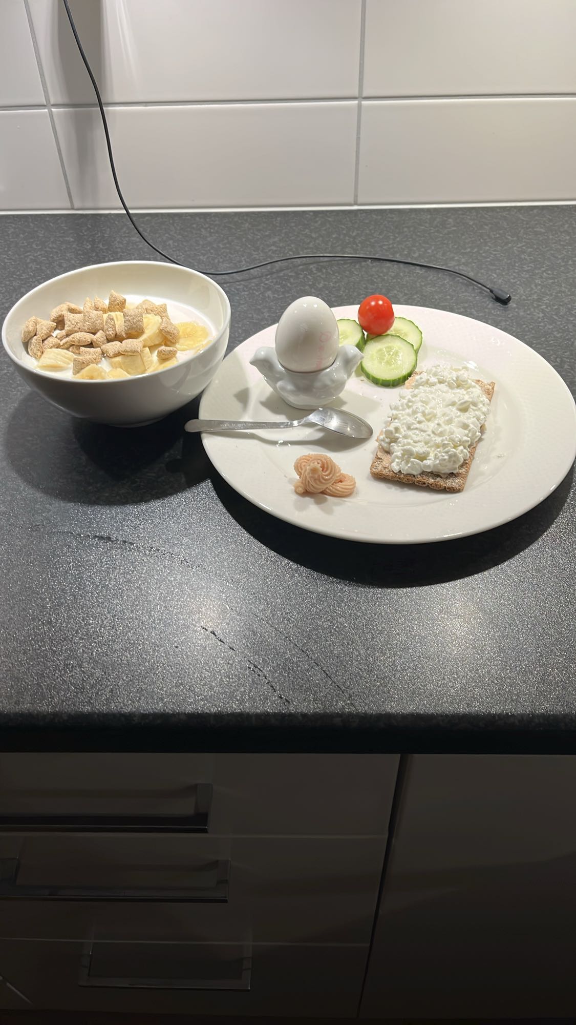Frukost med ägg & flingor