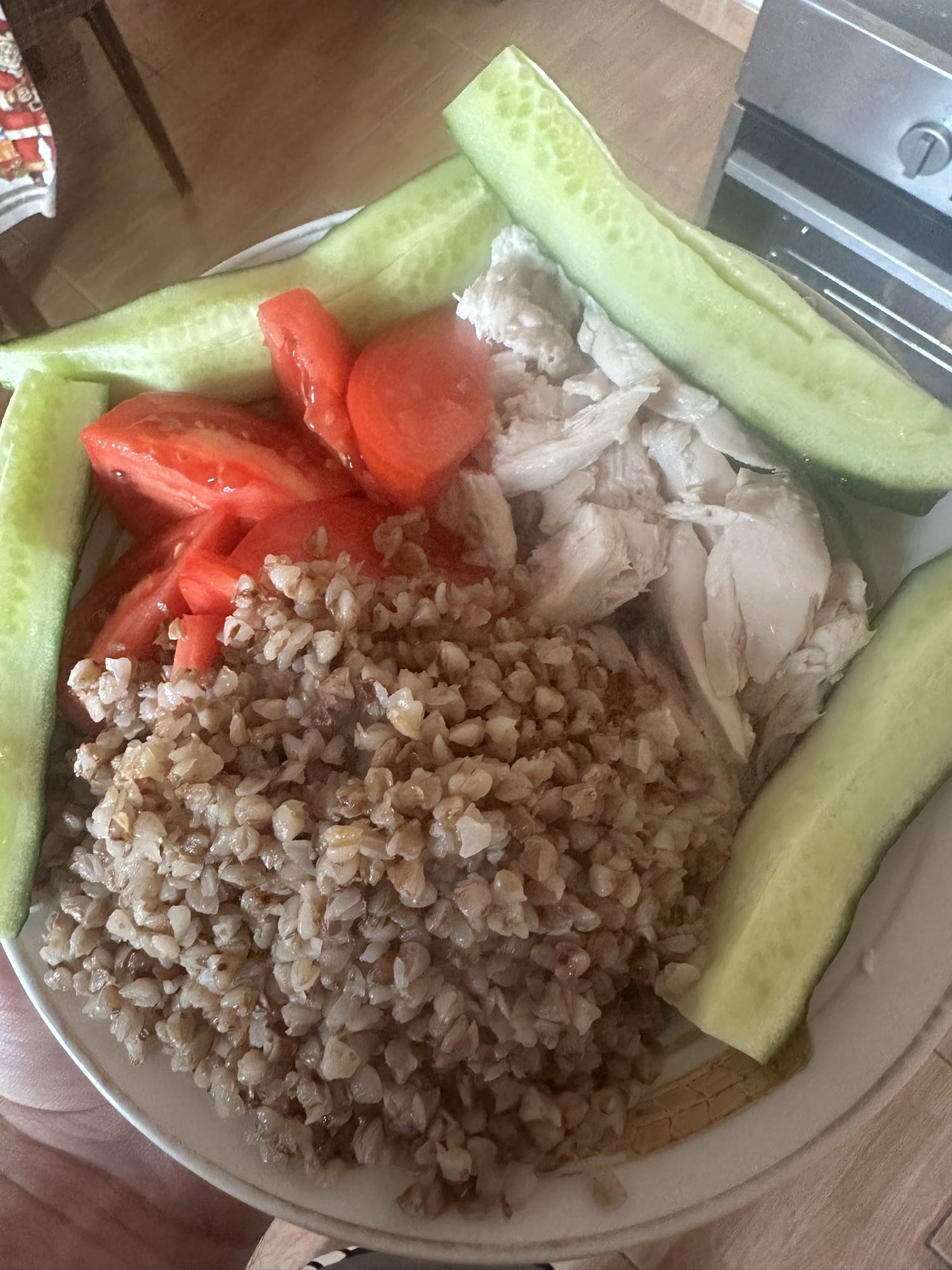 гречка с курицей и овощами