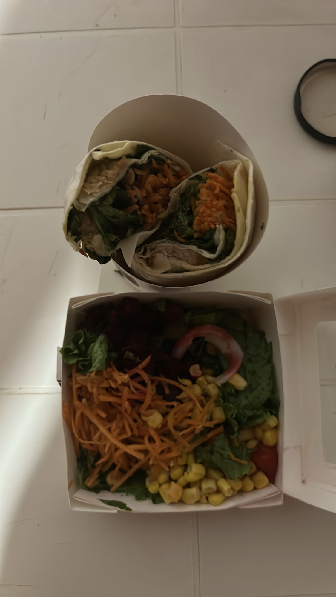 Wraps et salade fraîche