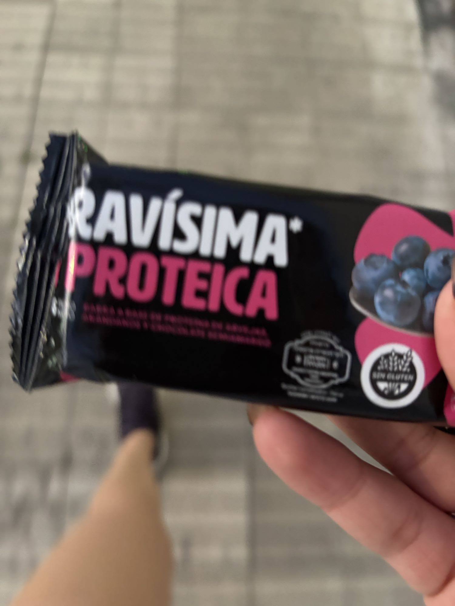 Barra proteica arándano