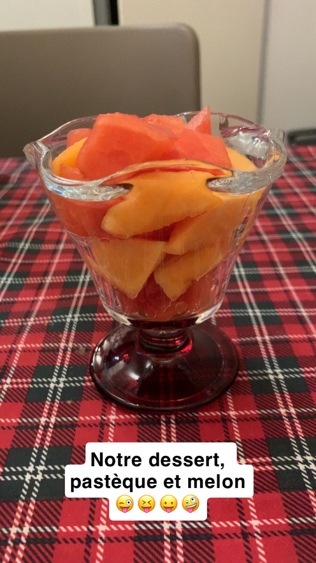 Salade de pastèque et melon
