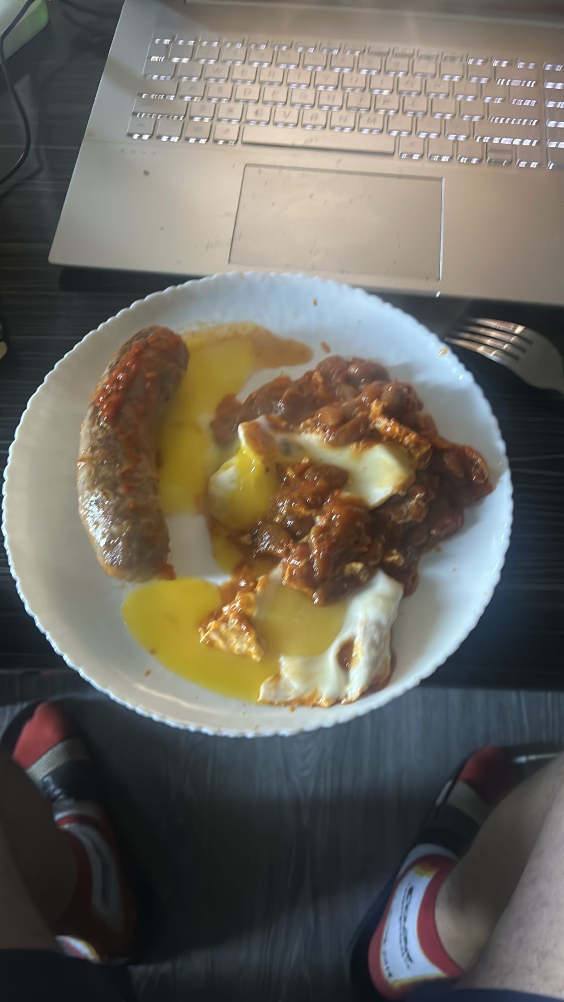 Eggs, sausage & beans