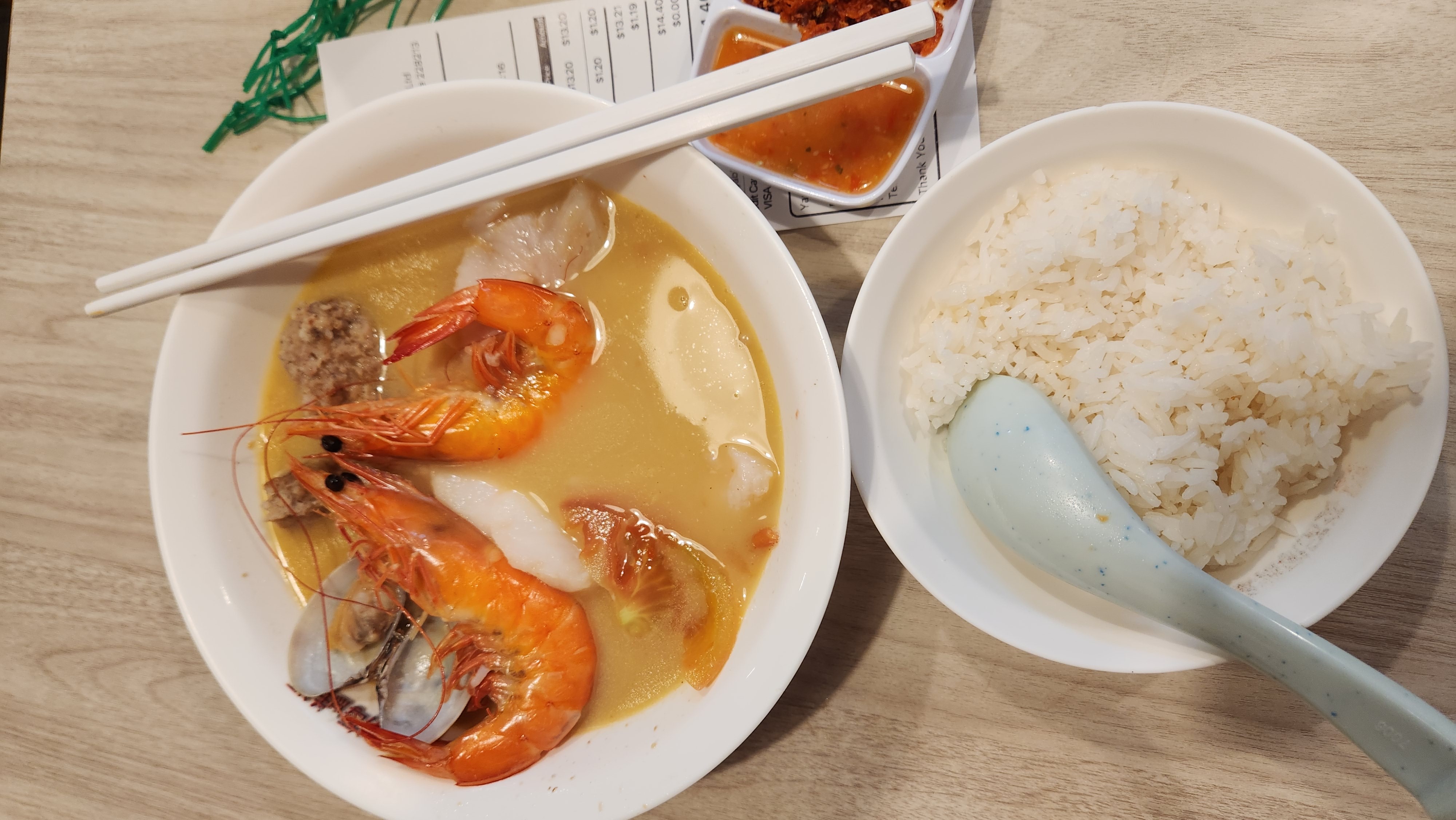 Seafood soup with rice