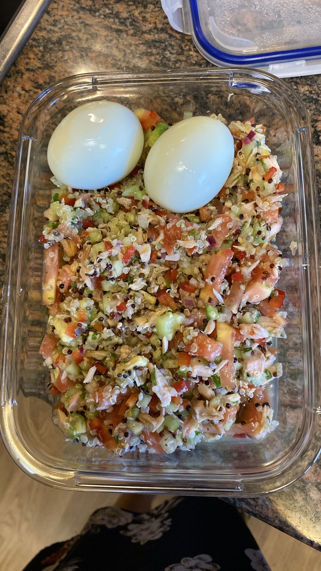 ensalada con claras de huevo