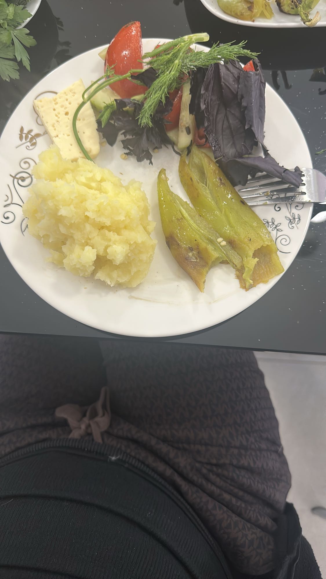 Veggie plate with cheese