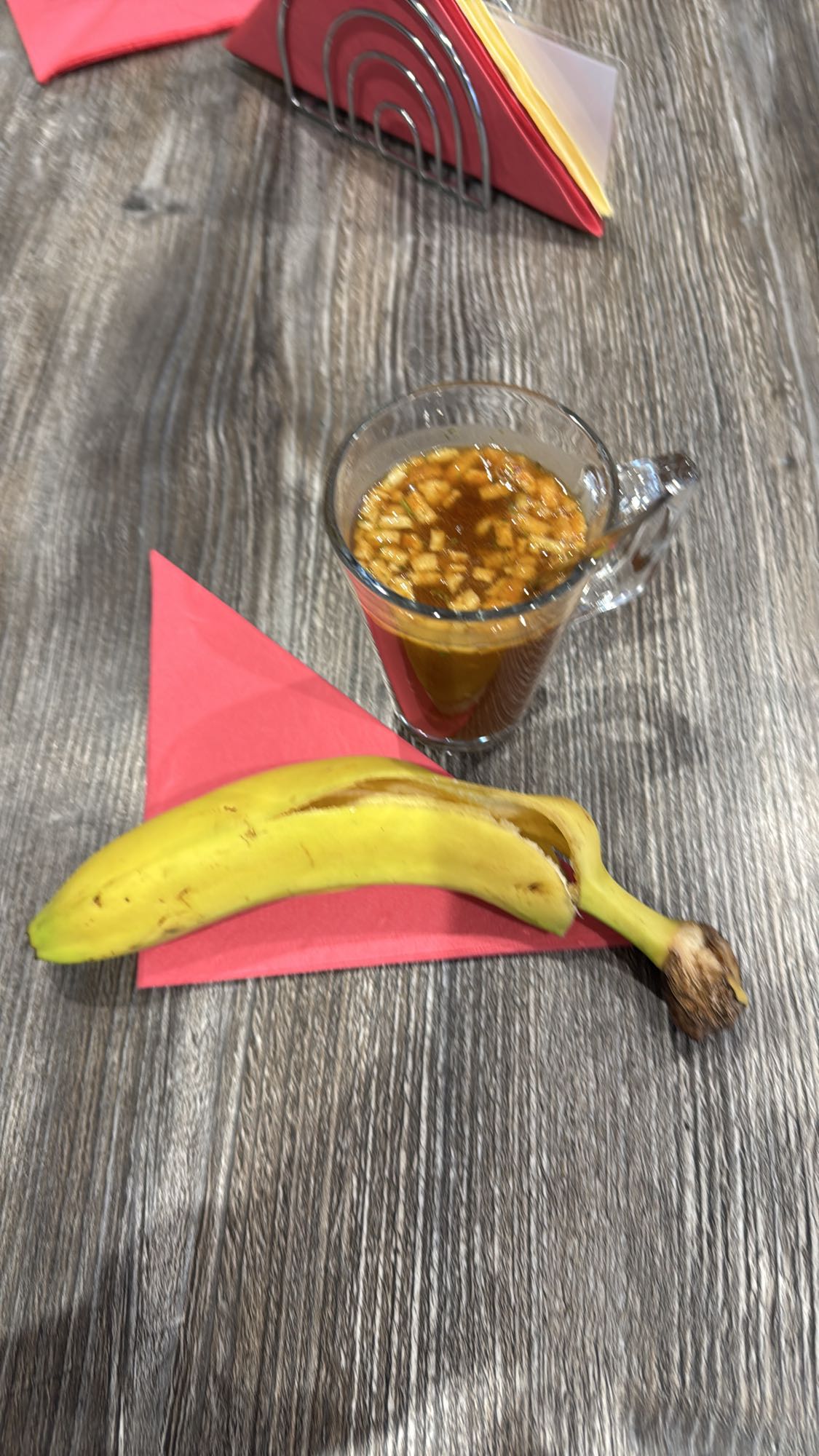 Banaan en gemberdrank