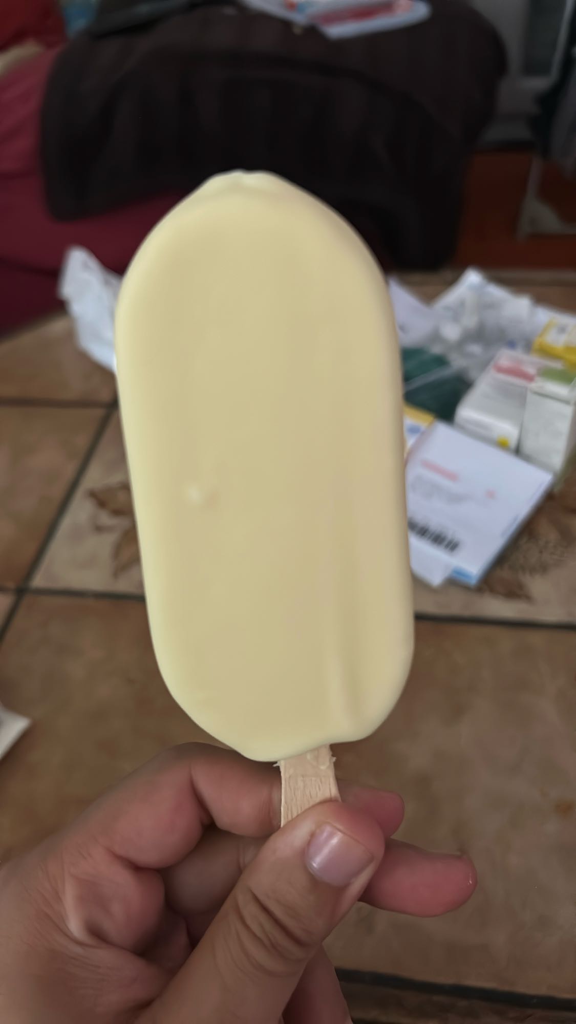 Glace vanille enrobée