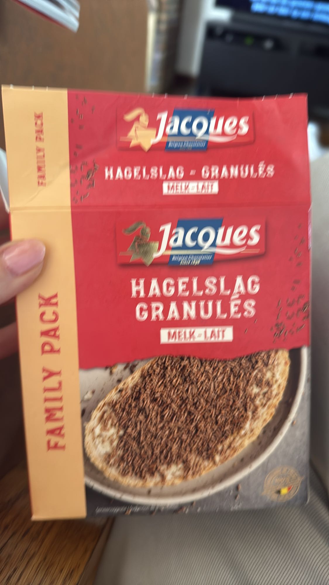 Melk hagelslag op brood