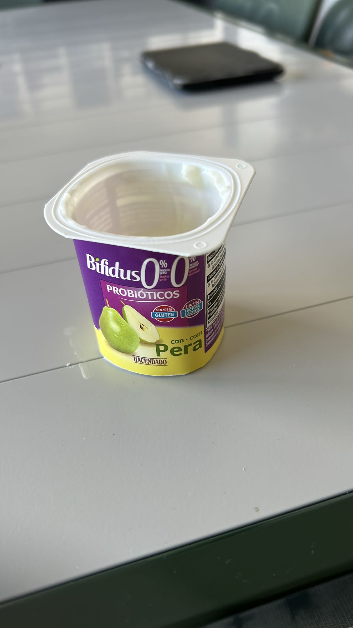 yogur bifidus con pera