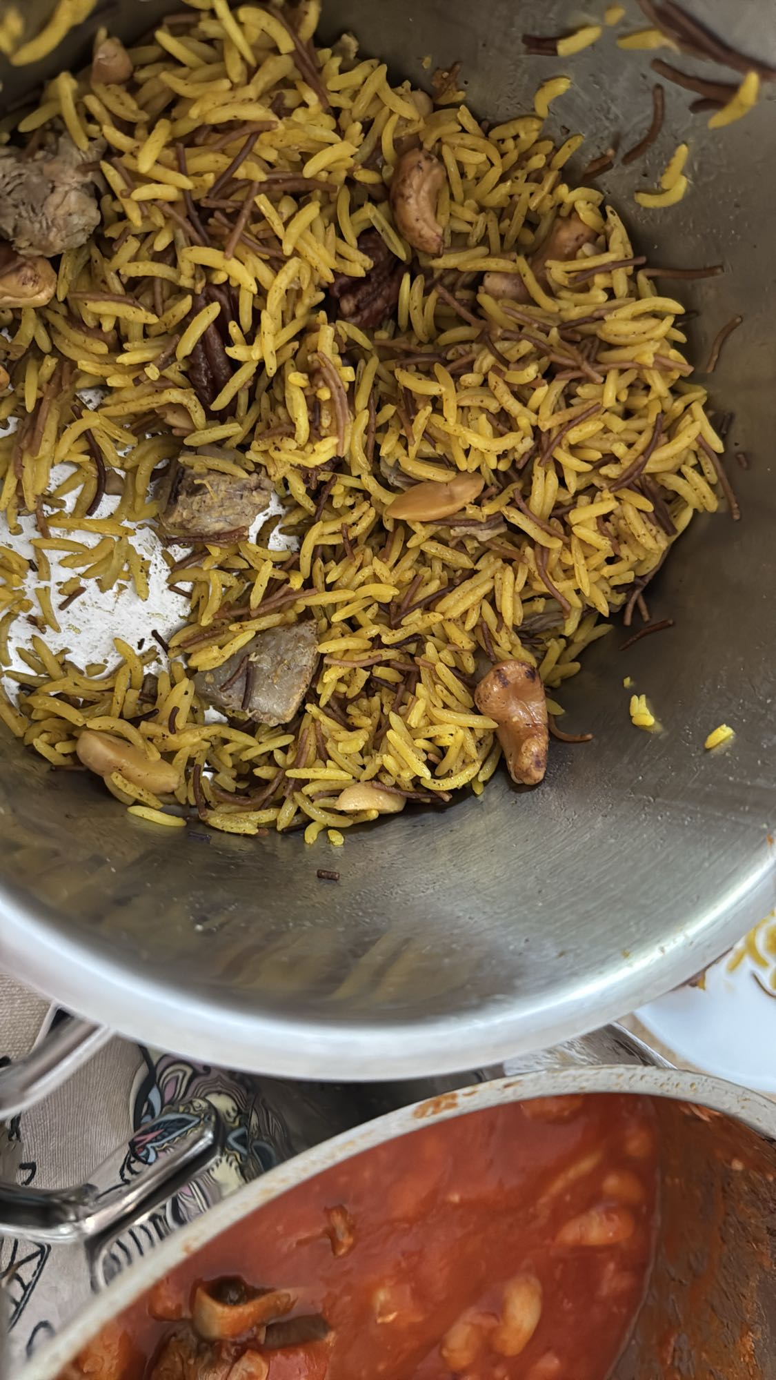 Ris med nötter och kött