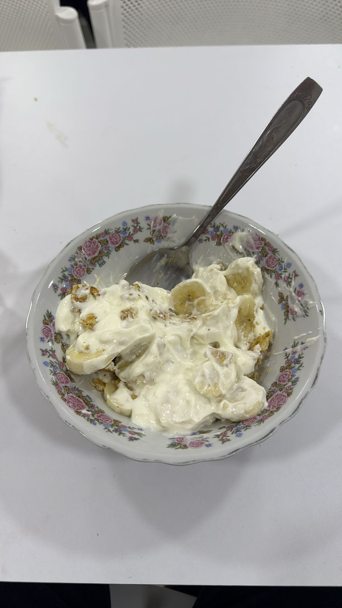 plátano con yogur