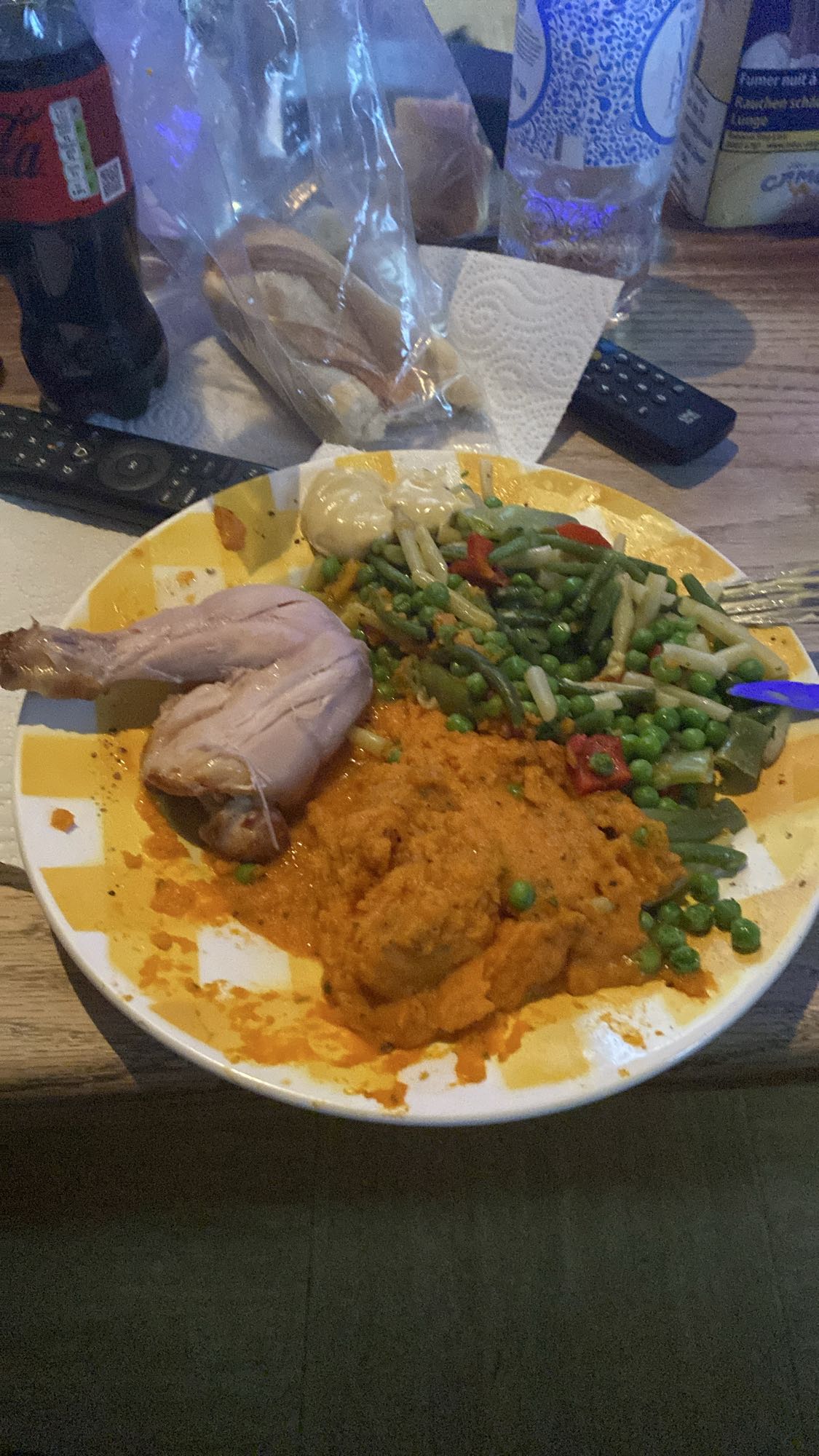 Poulet et légumes mixtes