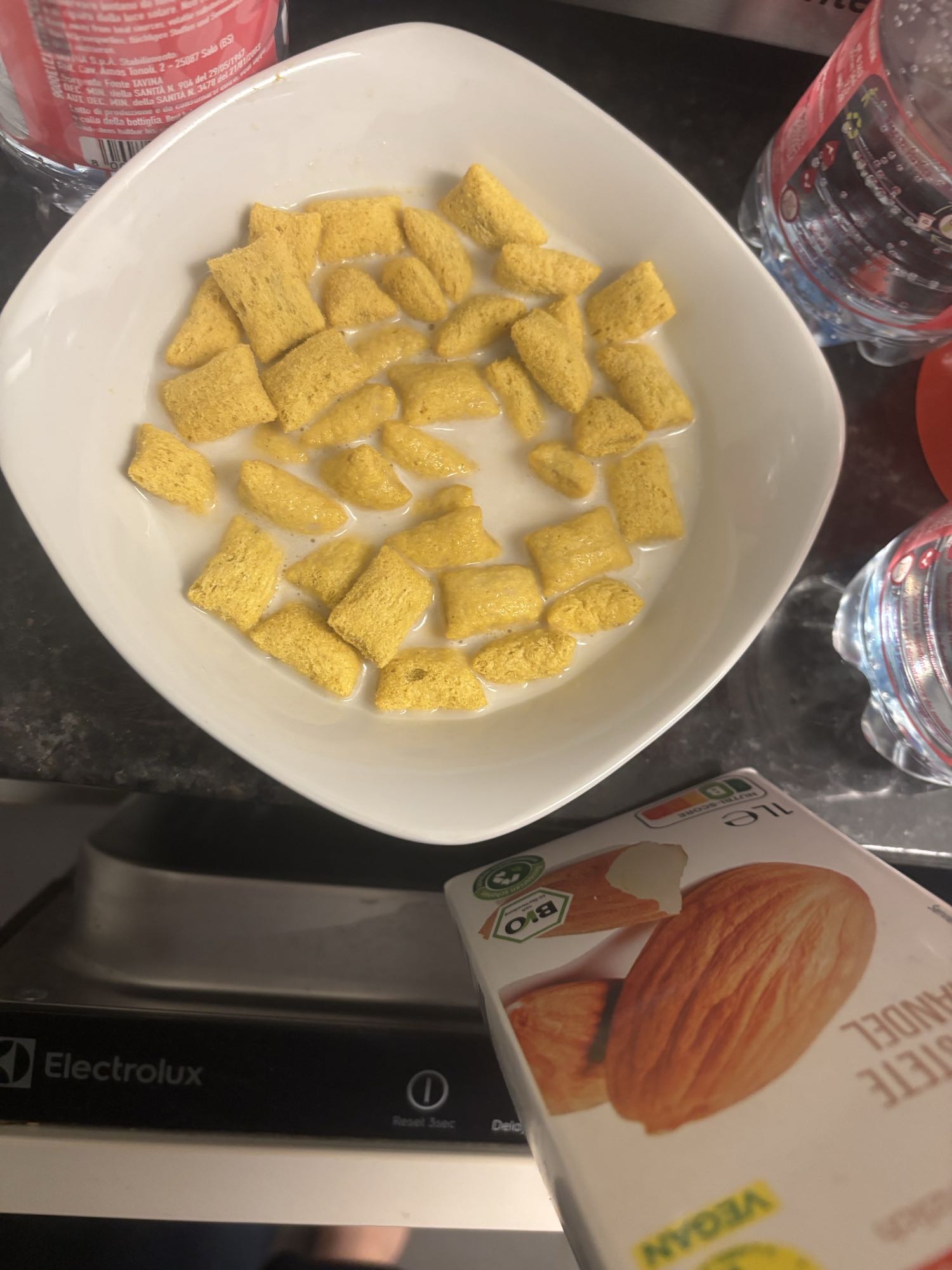 Cereal with almond milk