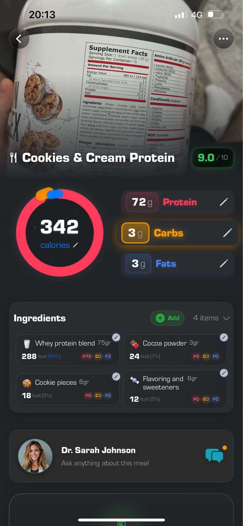 Cookies & Cream Protein