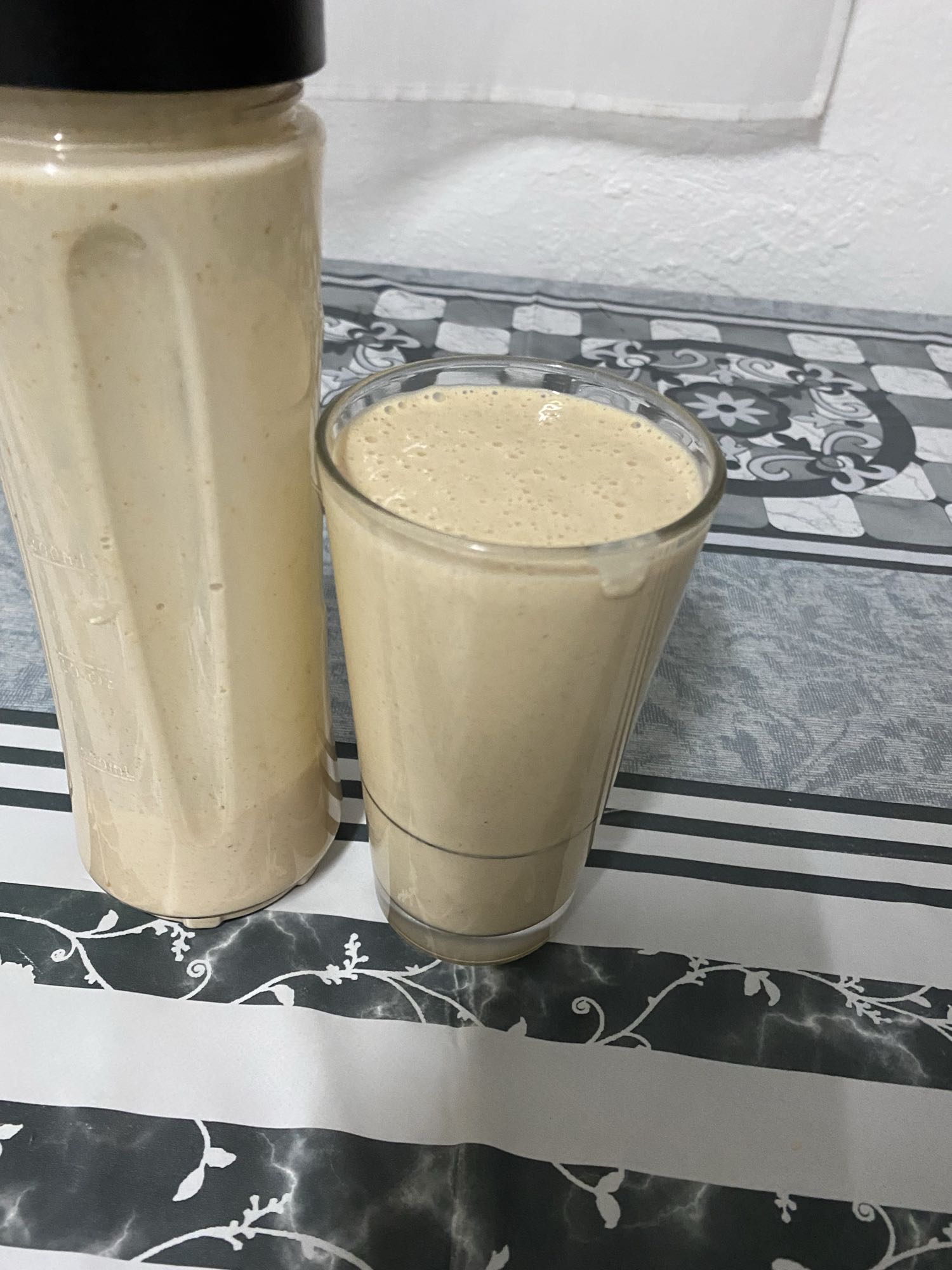 batido de plátano y avena