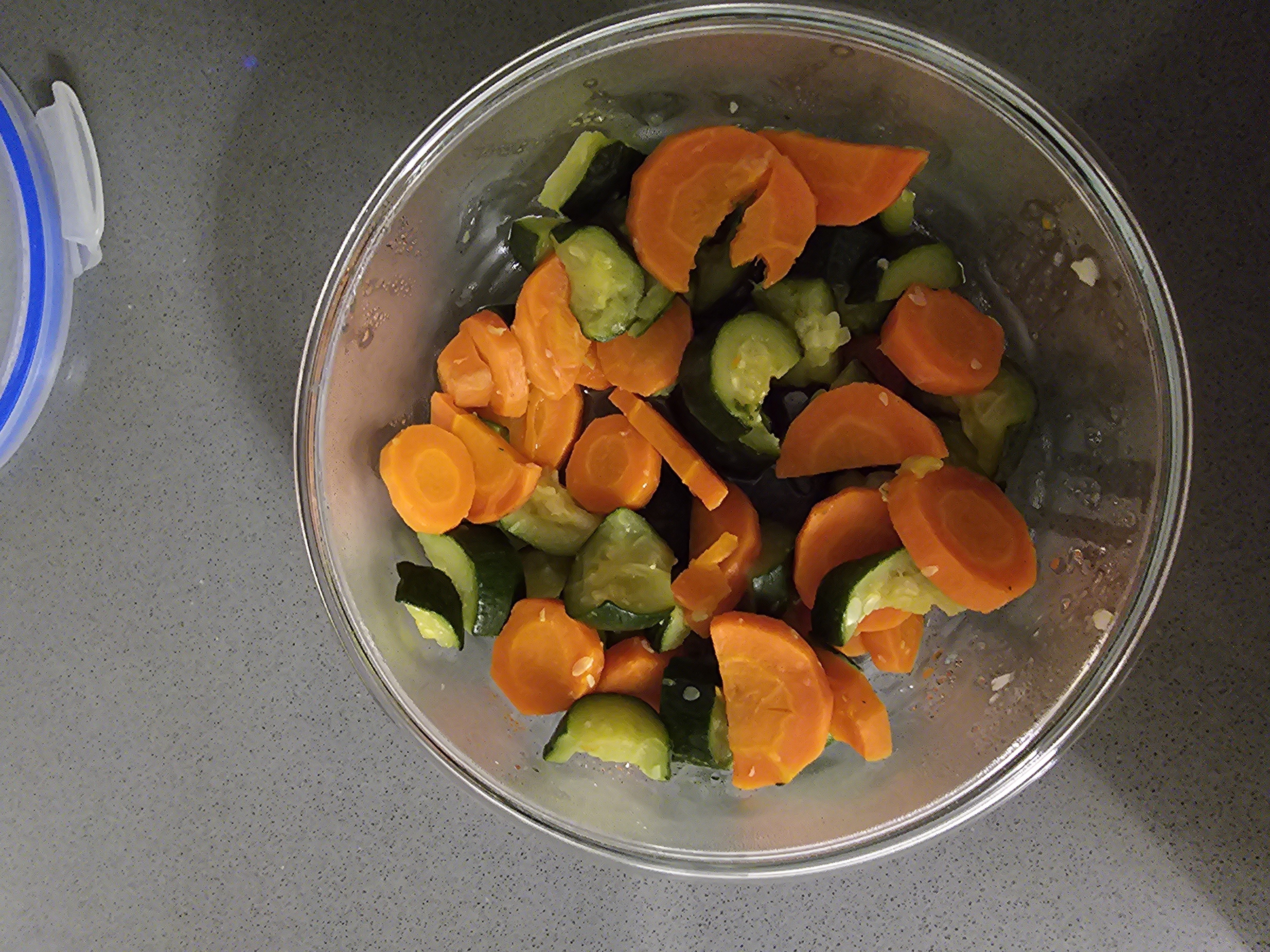 Steamed Carrot Zucchini Bowl