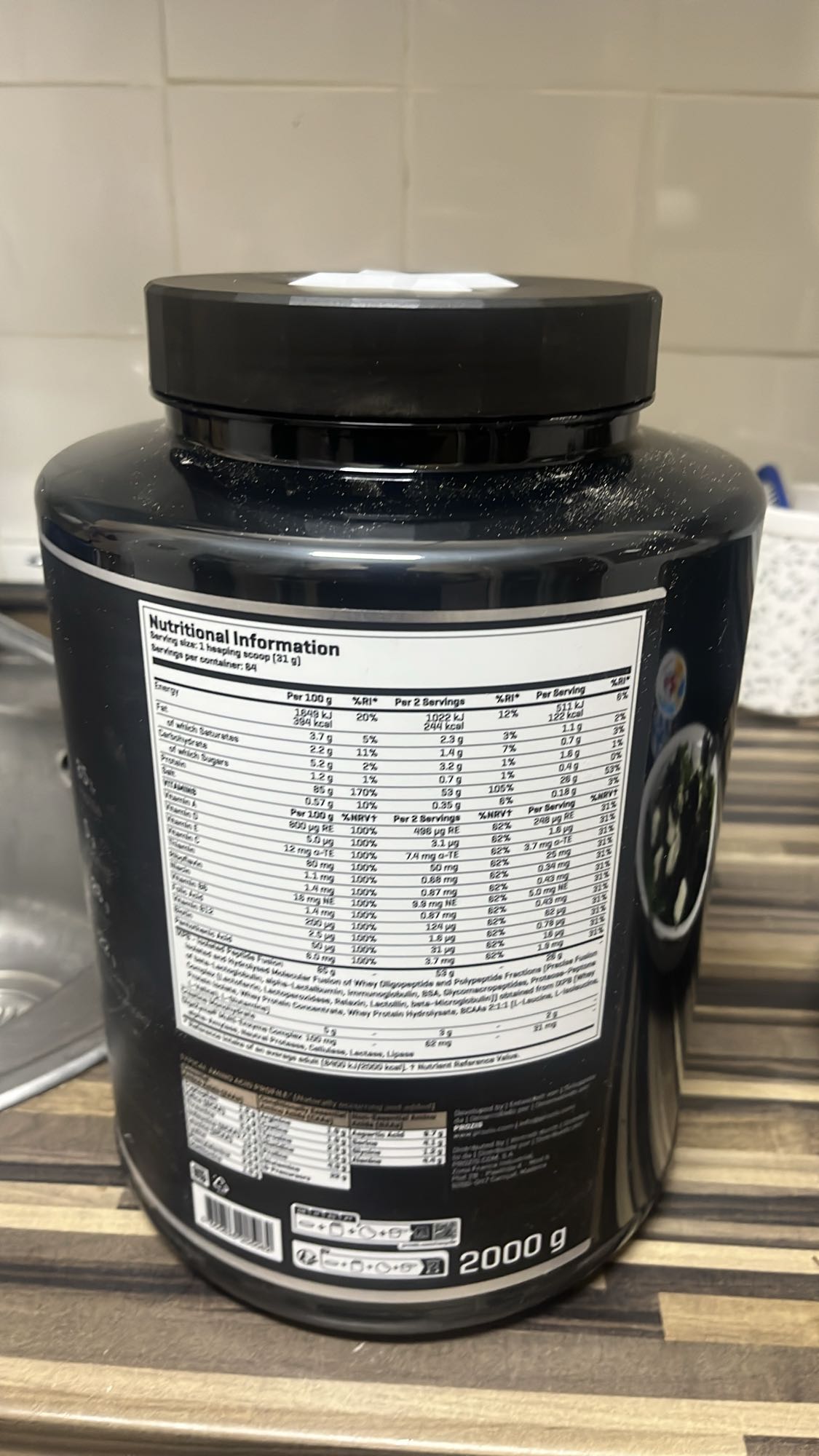 batido de proteína suero