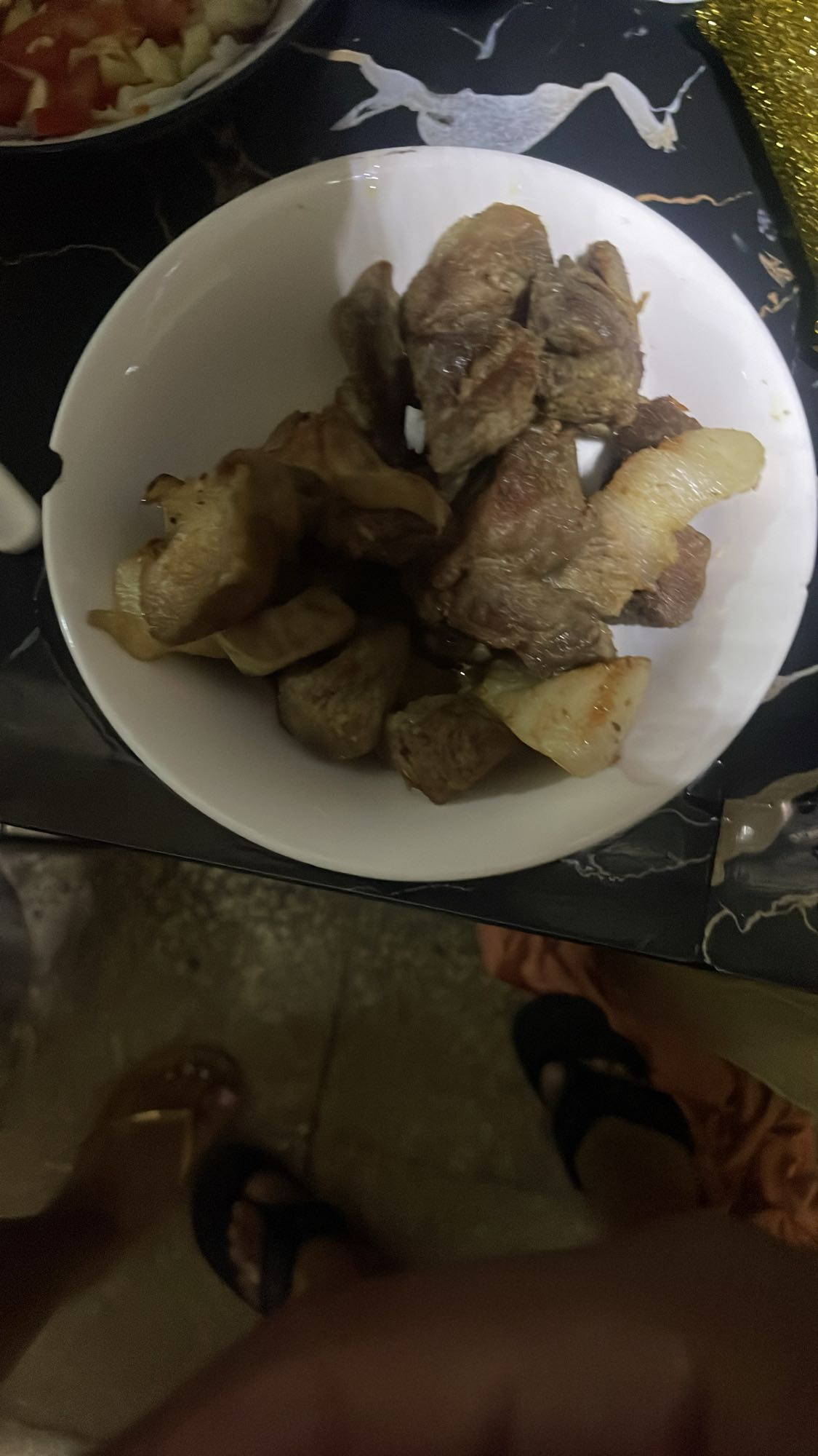 carne frita con grasa