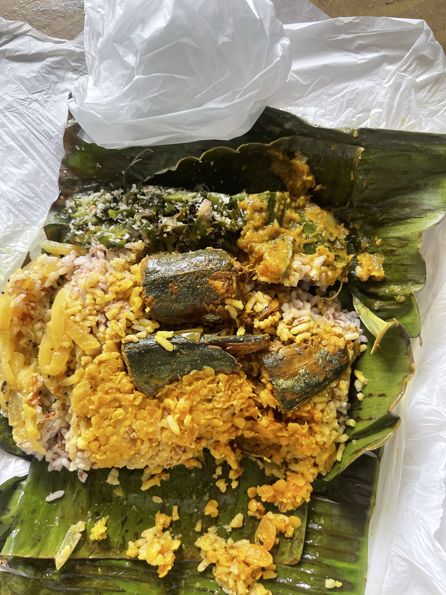 Banana Leaf Fish Curry Rice