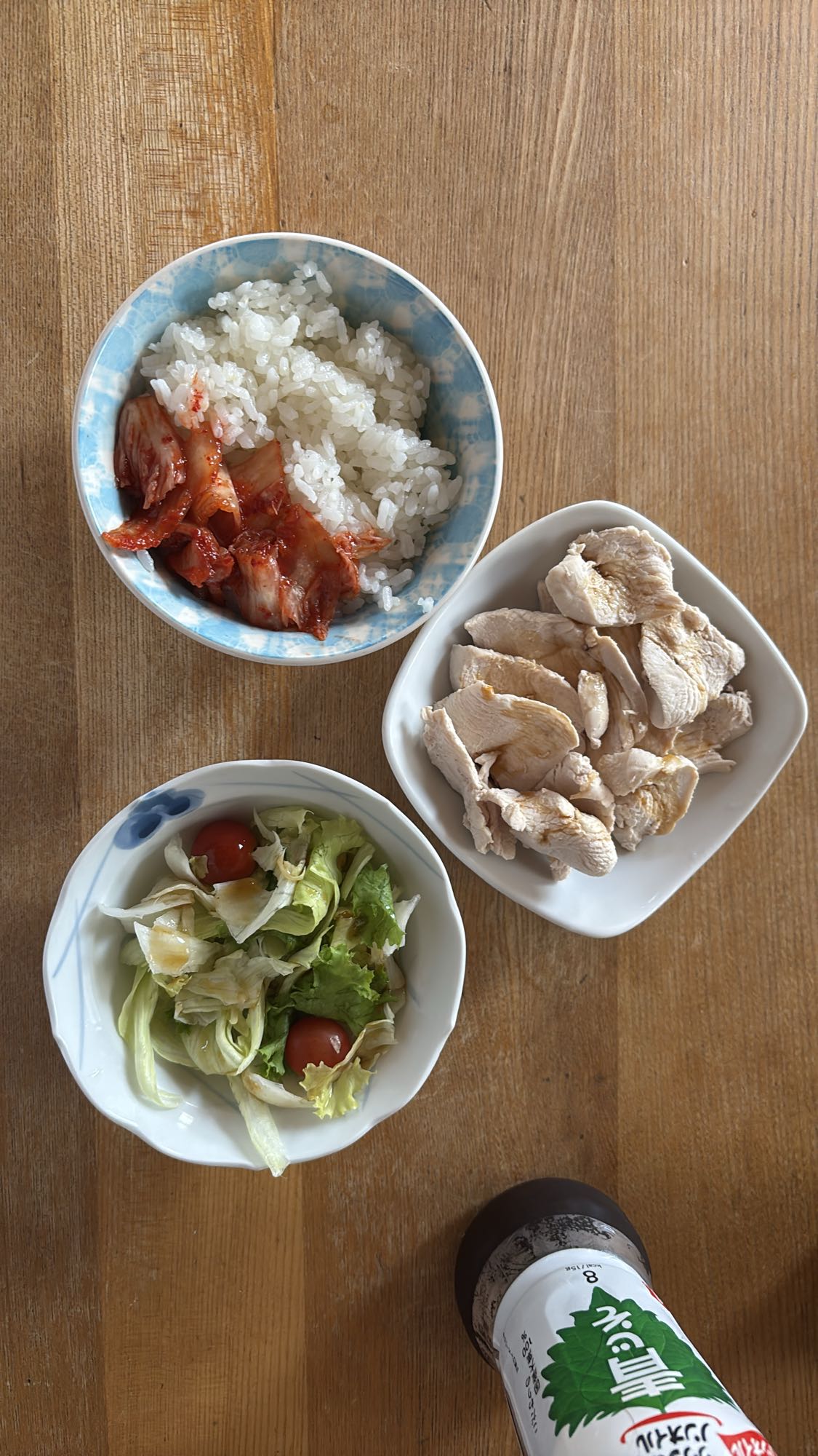 鶏むね肉とご飯の定食