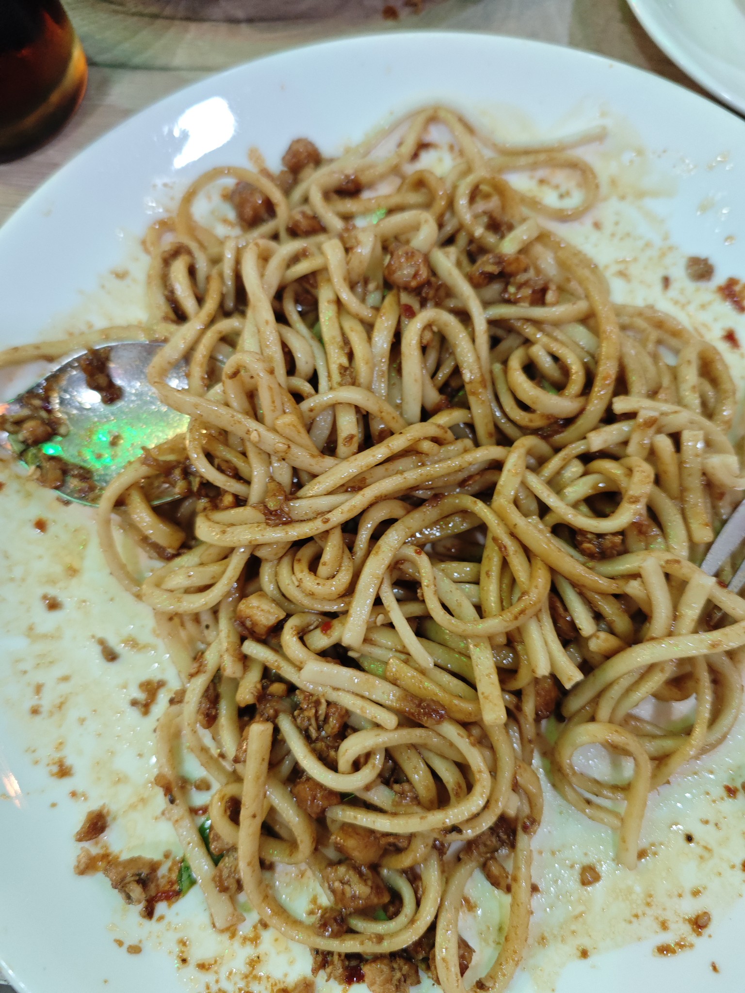 Spicy minced meat noodles