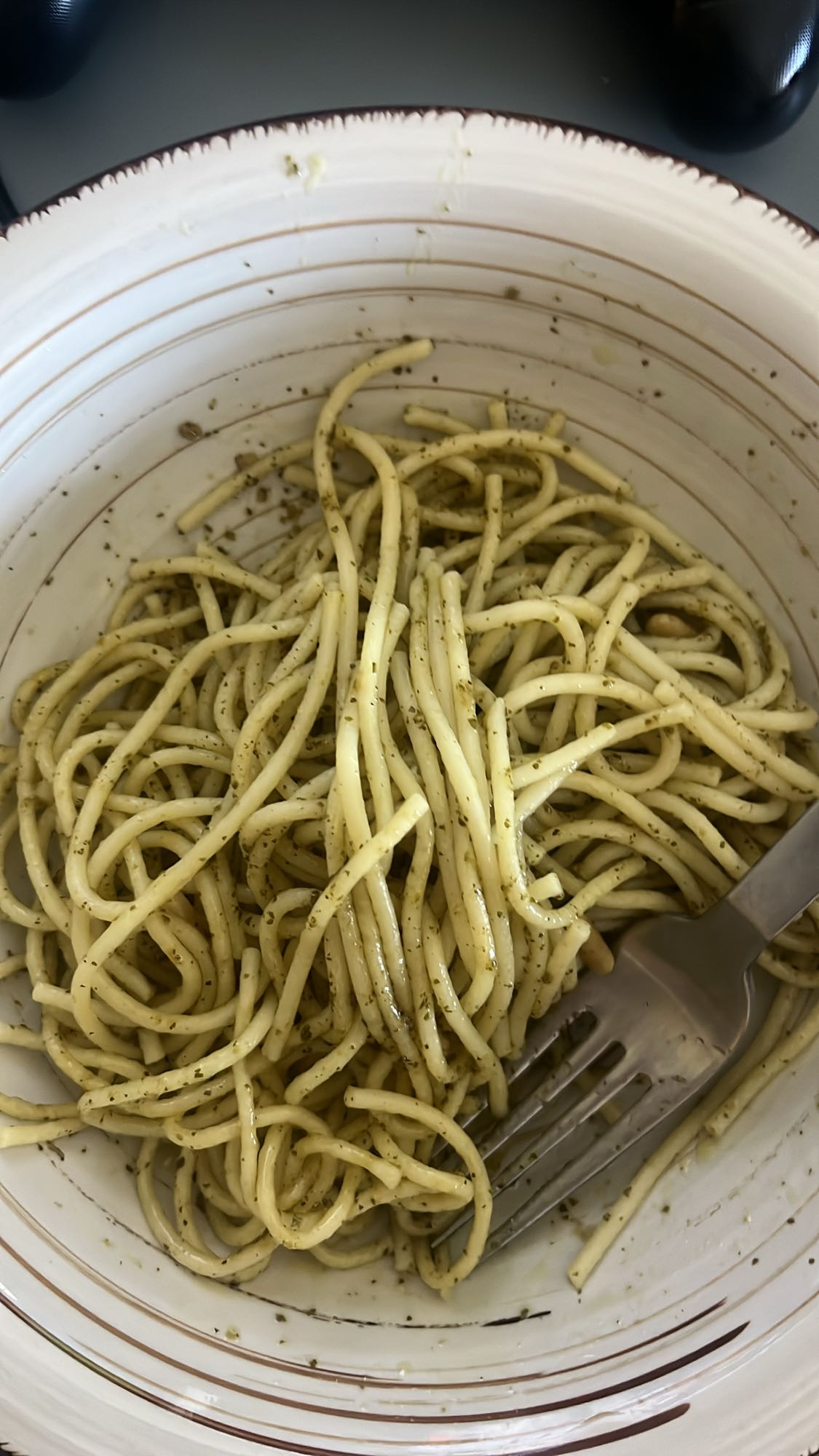 espaguetis al pesto