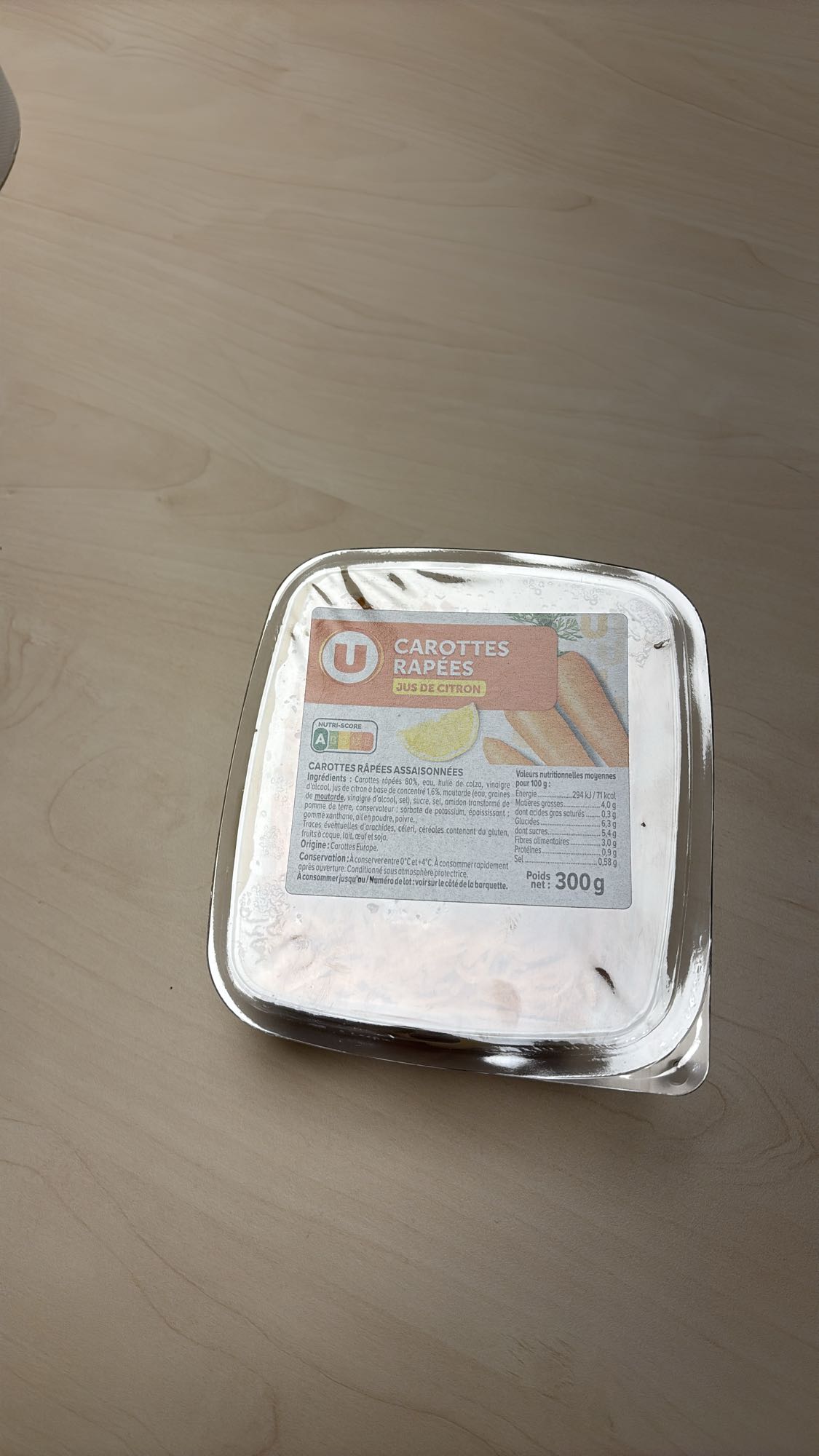 Carottes râpées citron