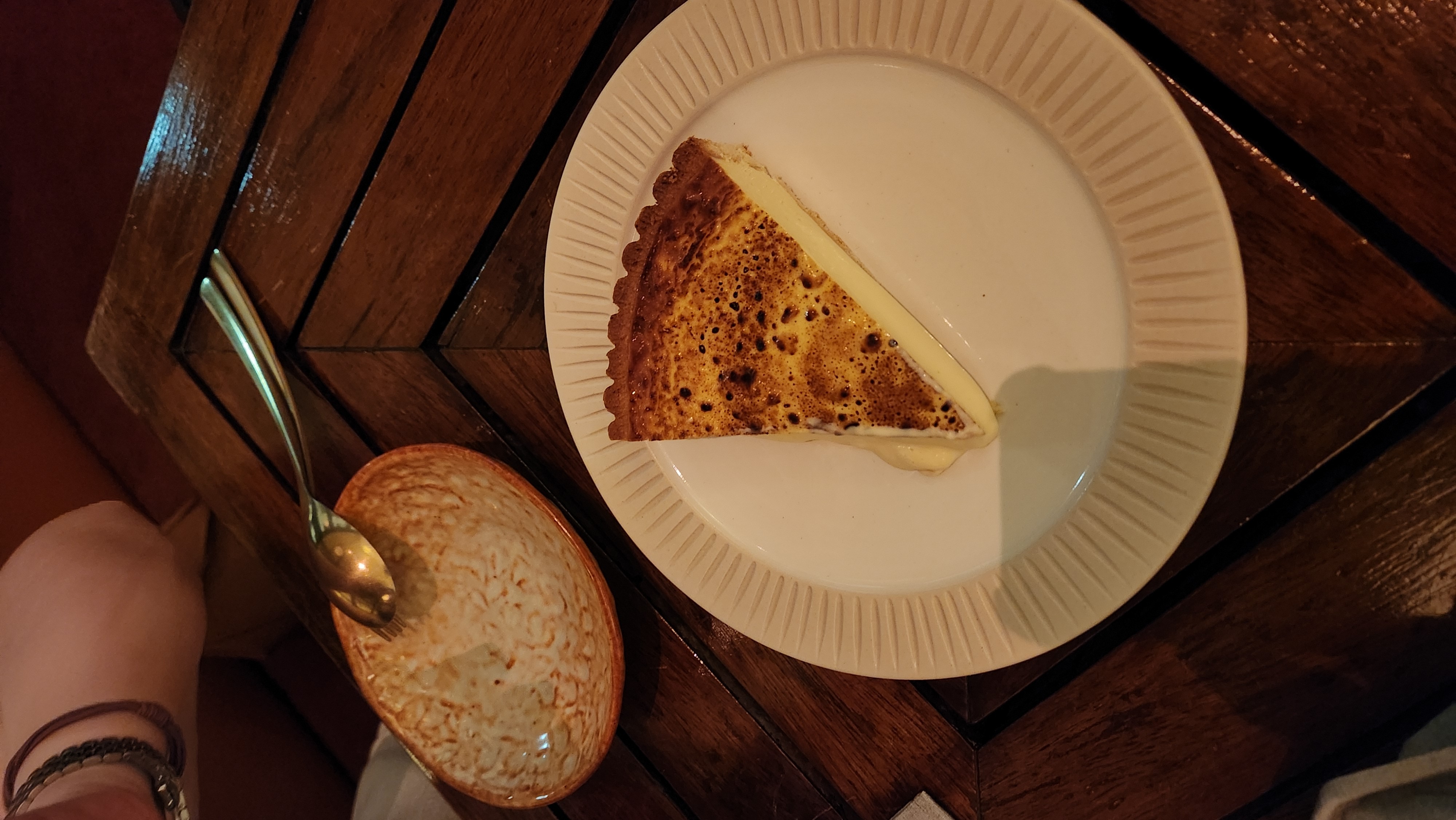 Lemon tart slice