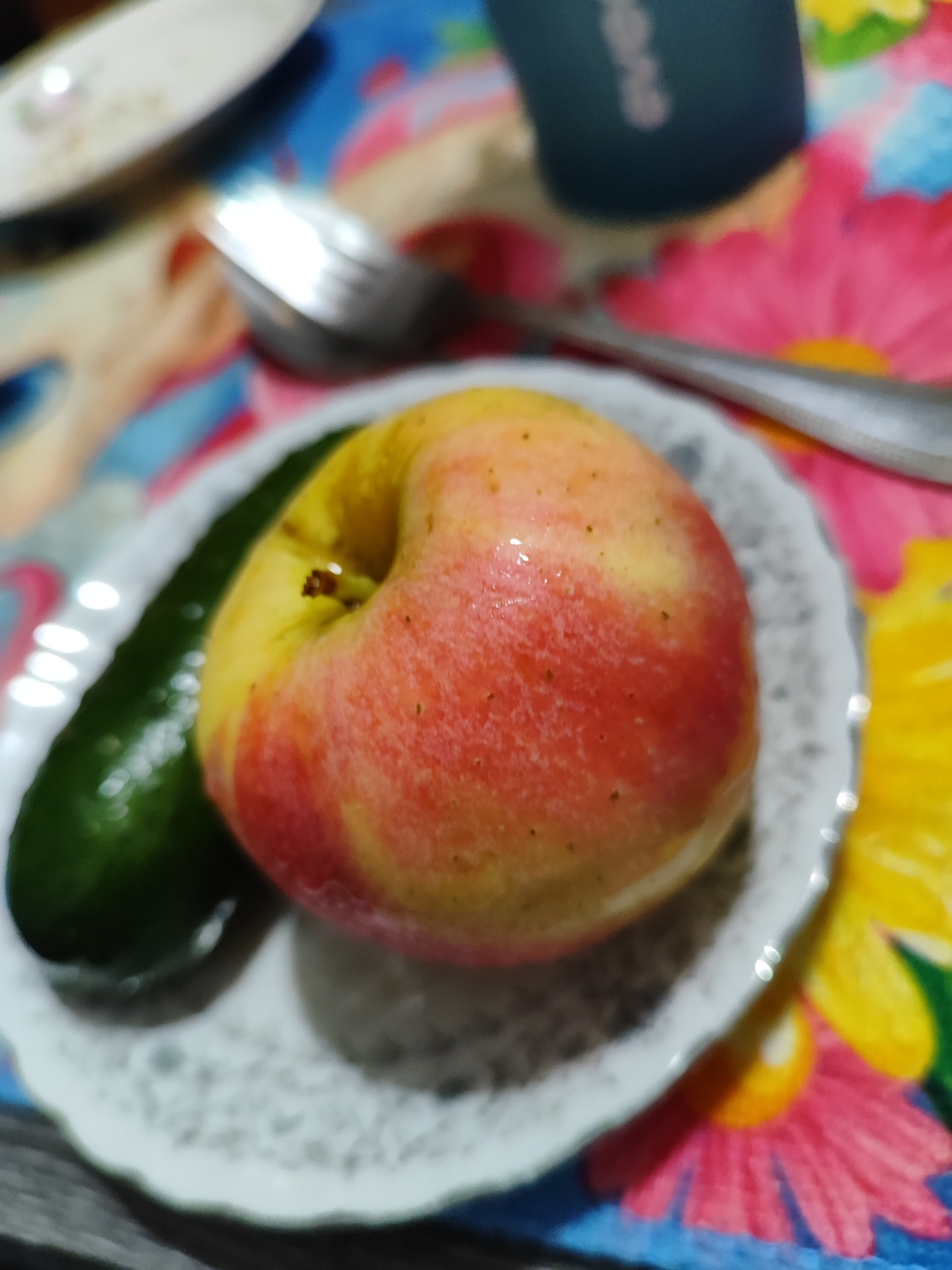 Apple and cucumber plate