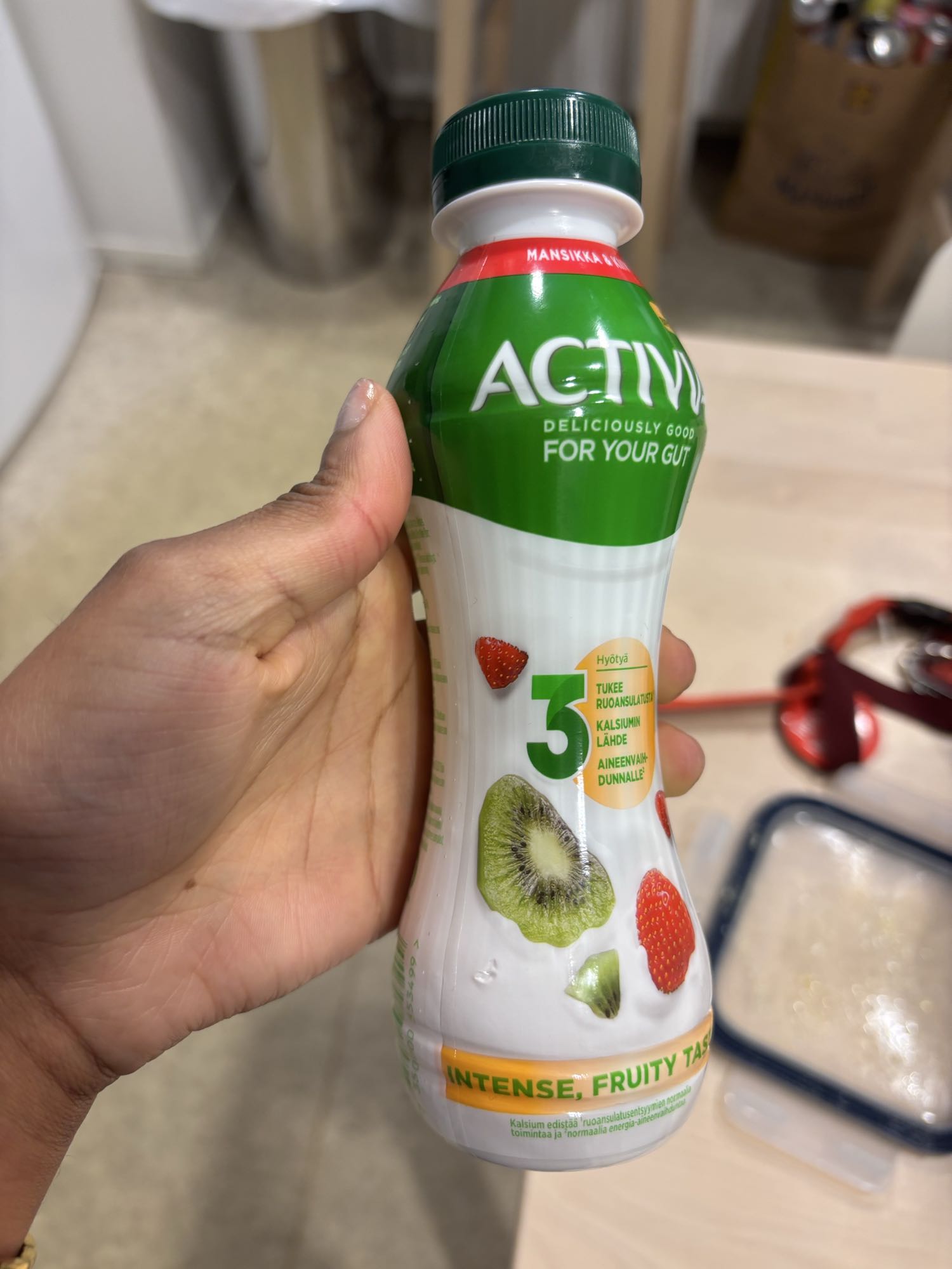 Activia jordgubb & kiwi dryck