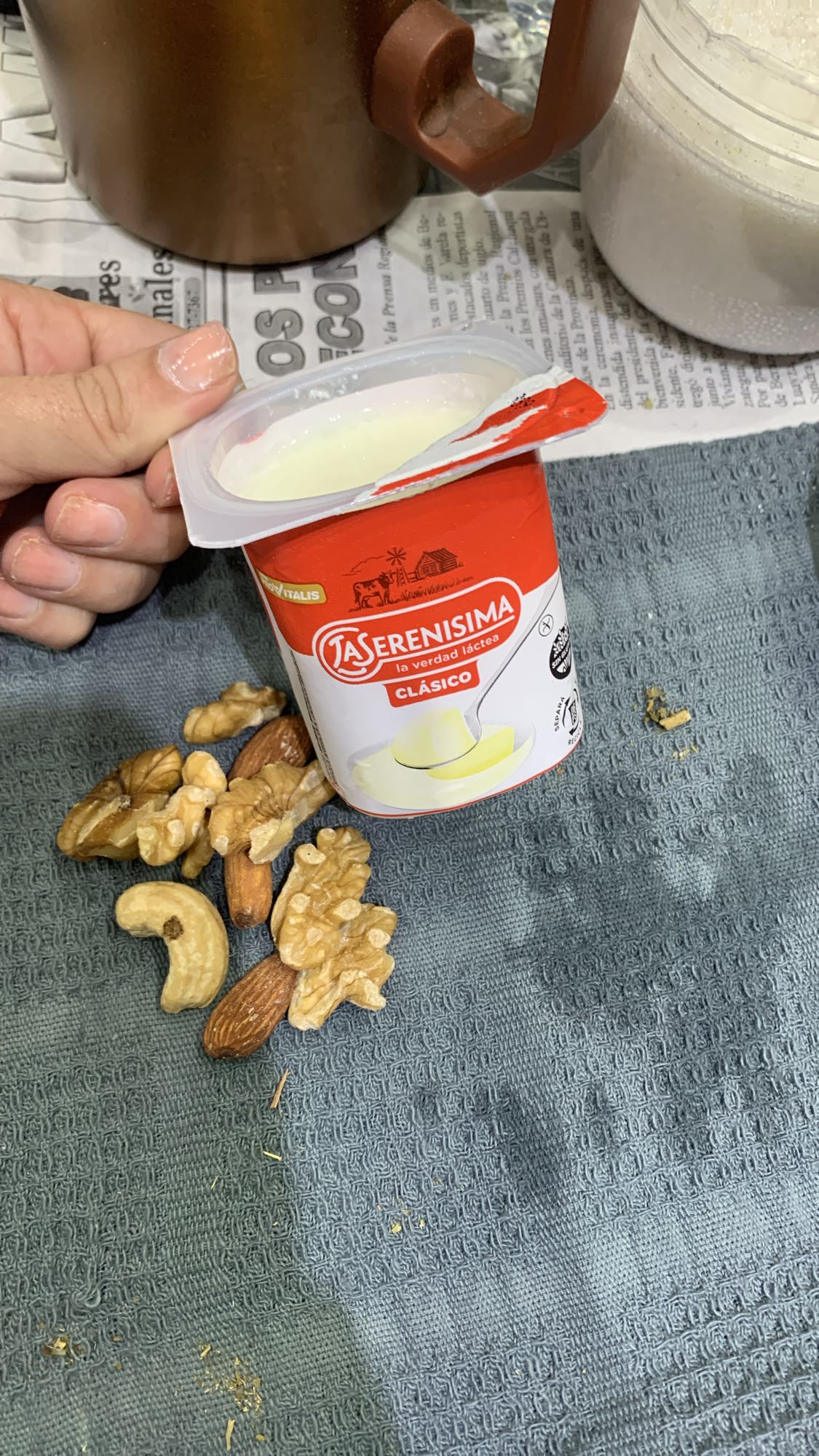 yogur con frutos secos