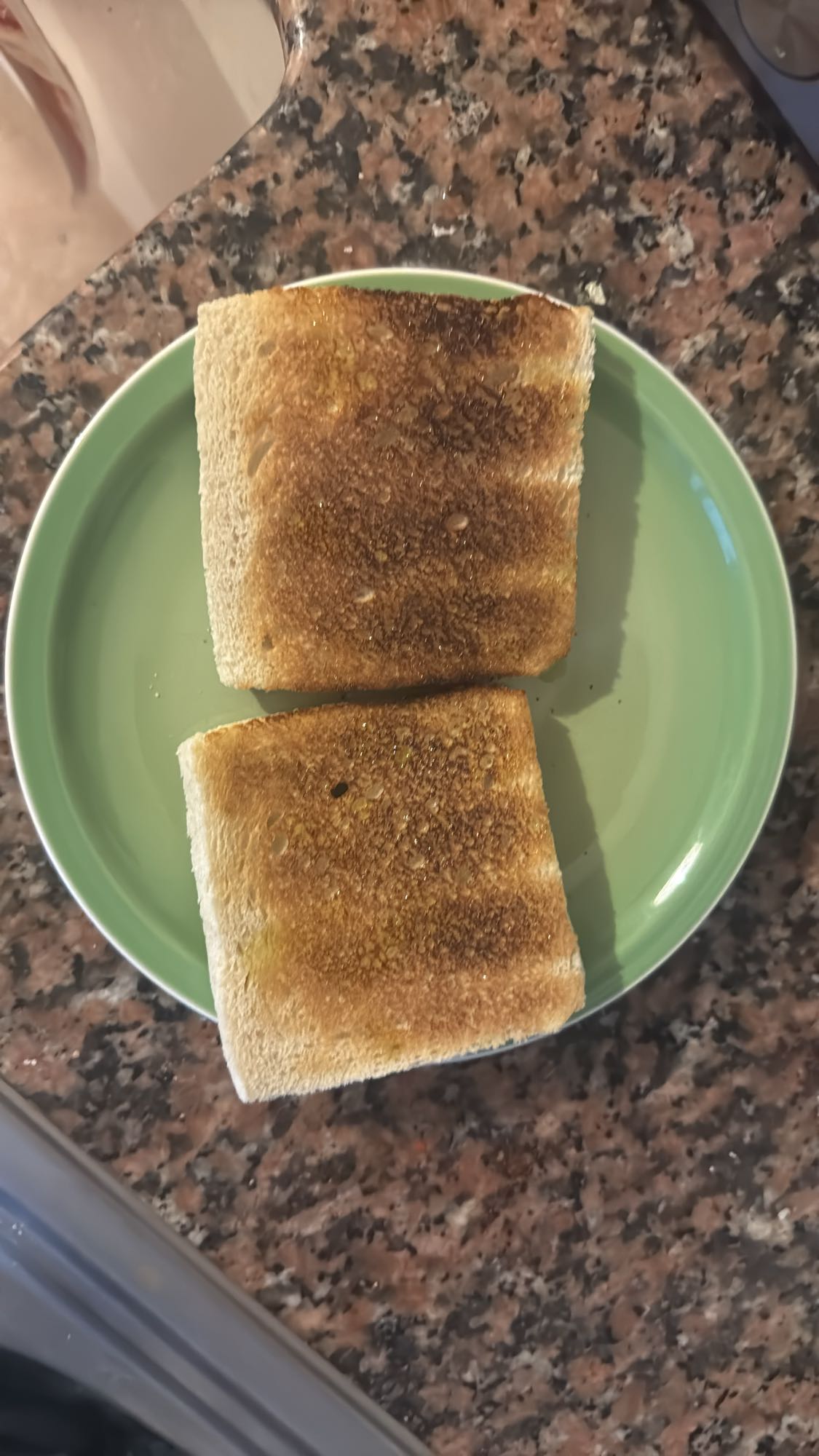 Pan tostado con aceite