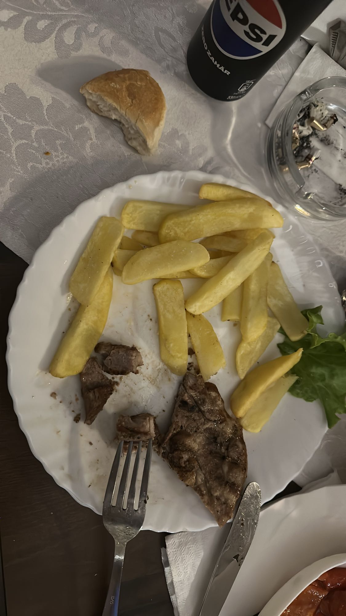 Grilled Meat with Fries