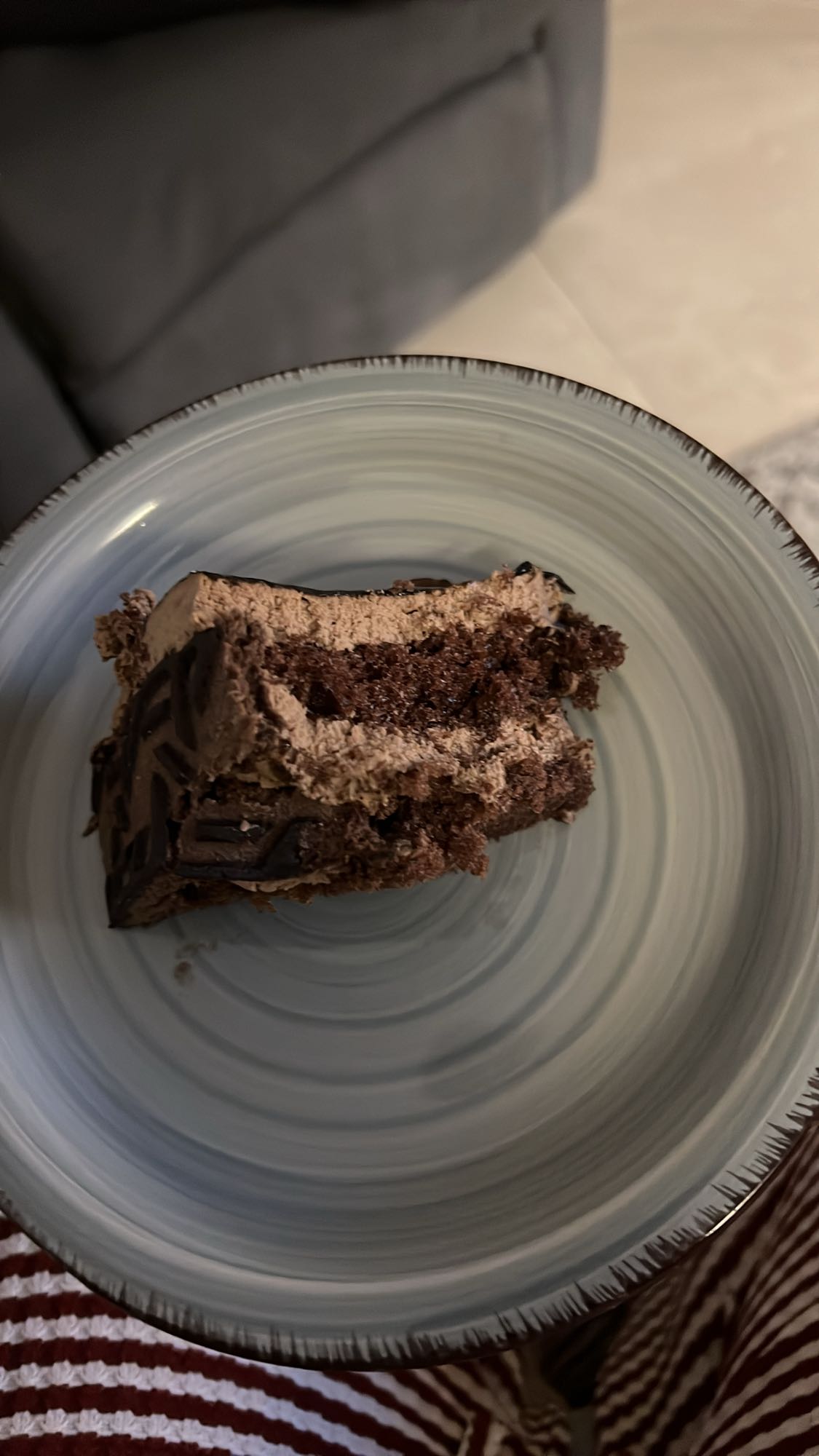 Chocolate cake slice