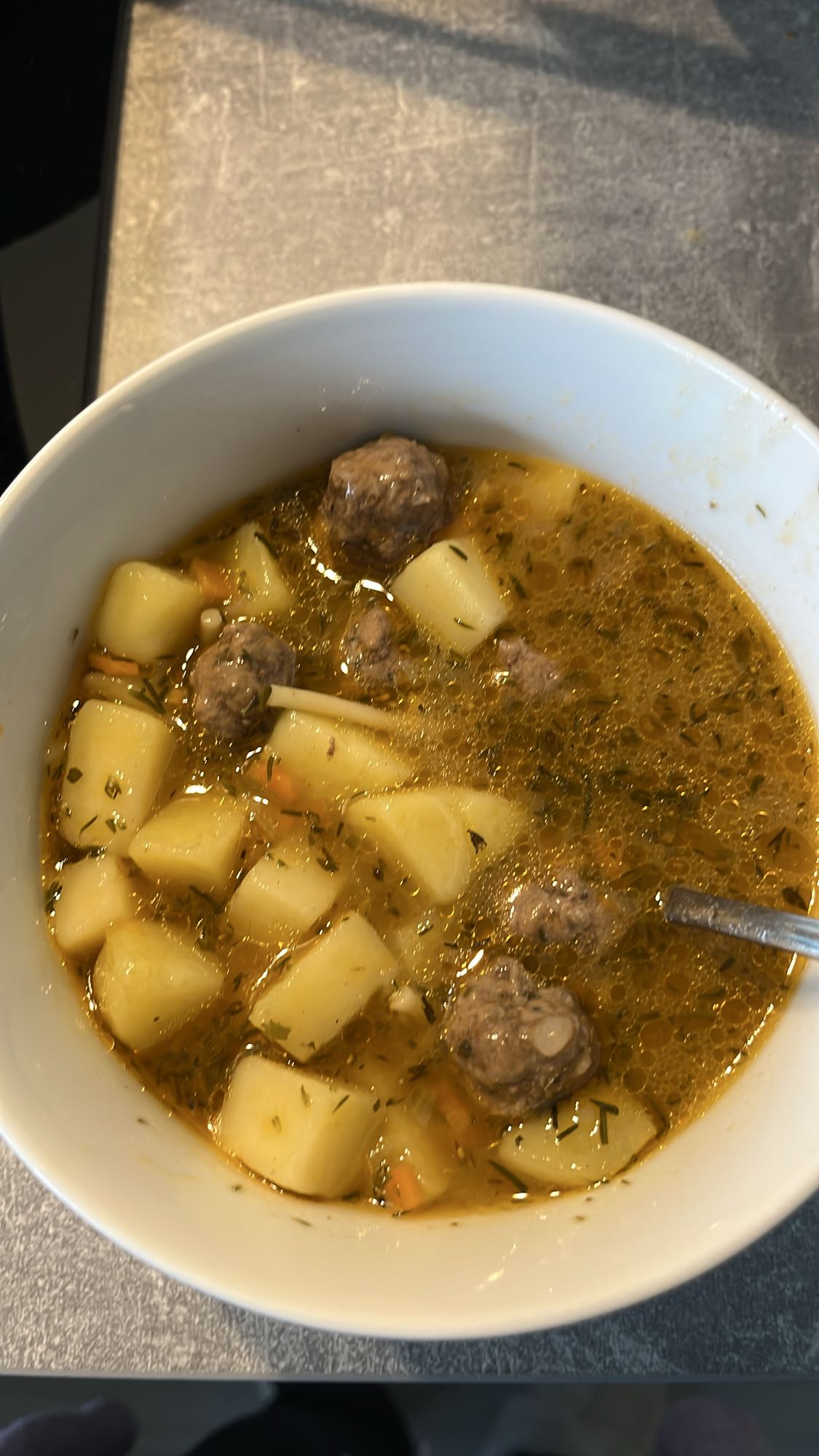 Meatball Potato Soup