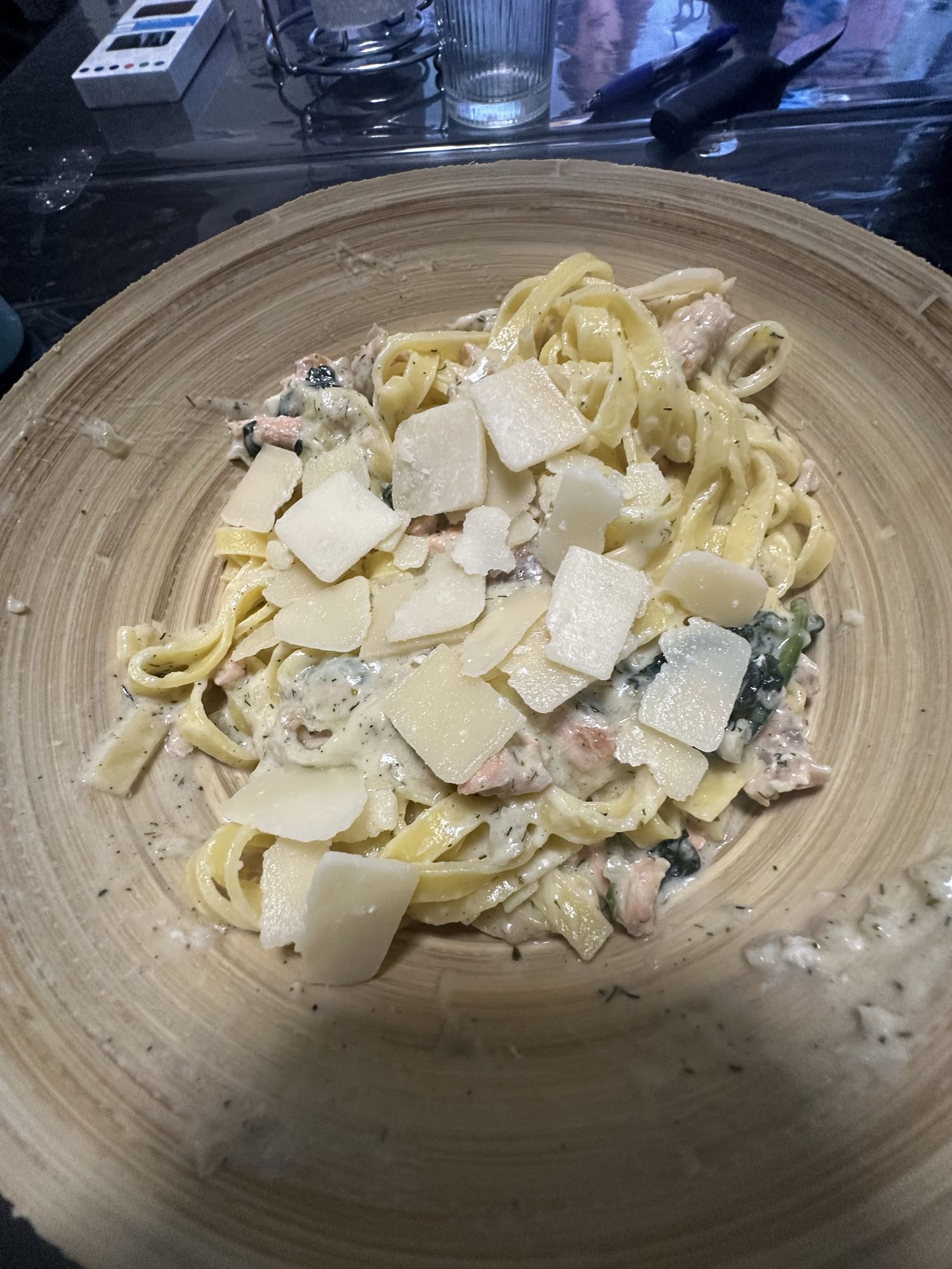 Tagliatelles au saumon crème