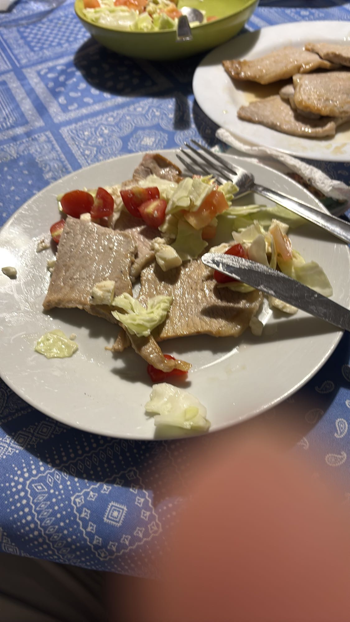 filete con ensalada mixta