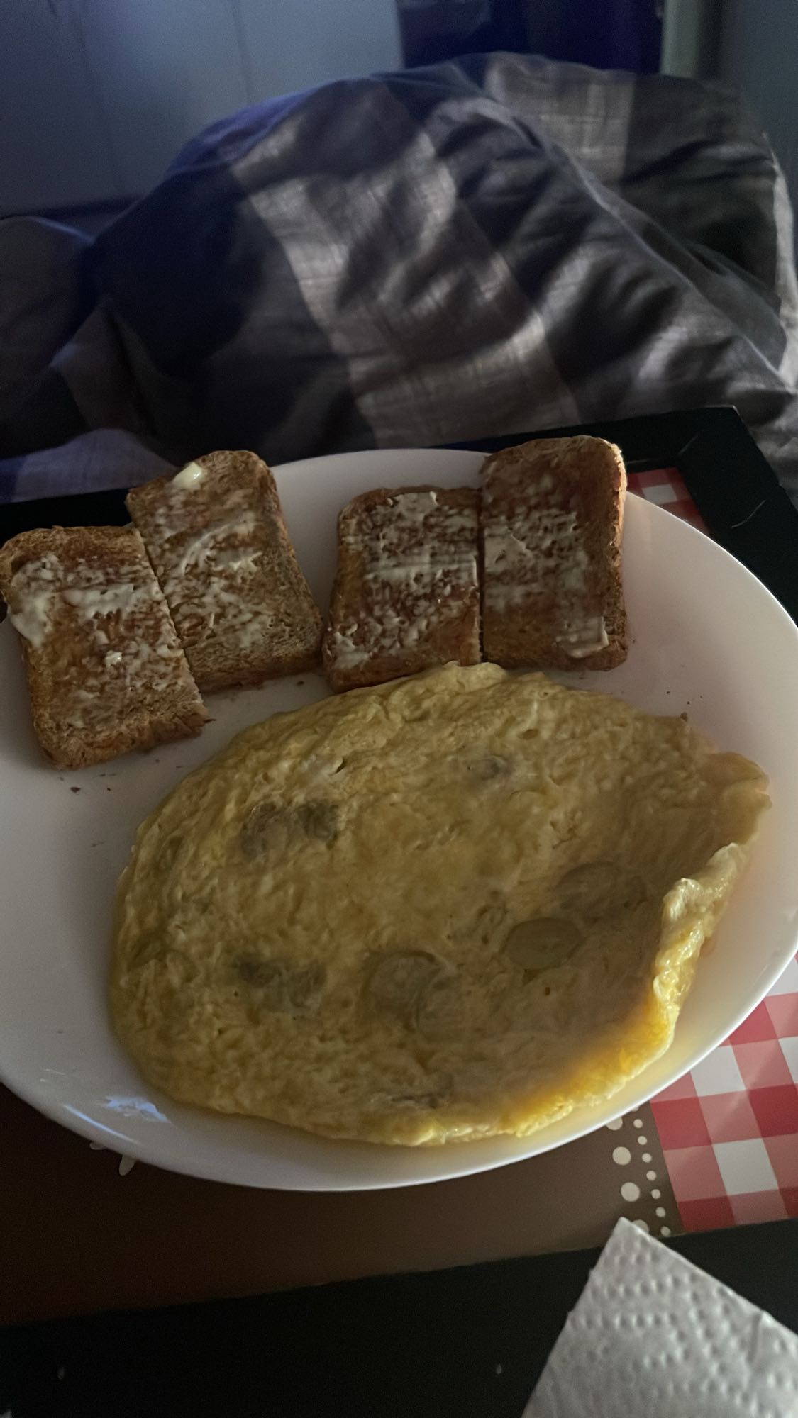 Omelet met toast