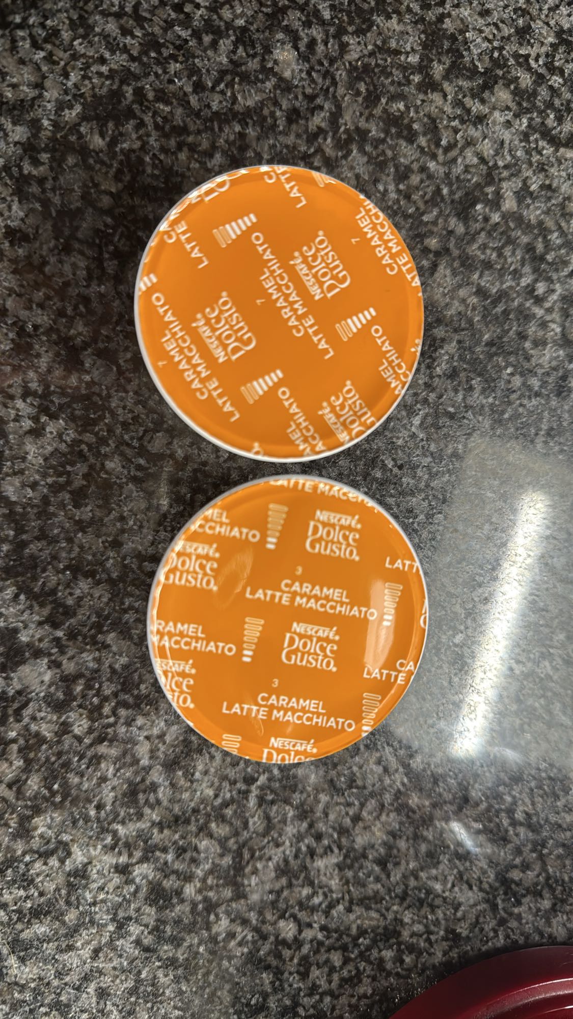 Caramel latte macchiato cups