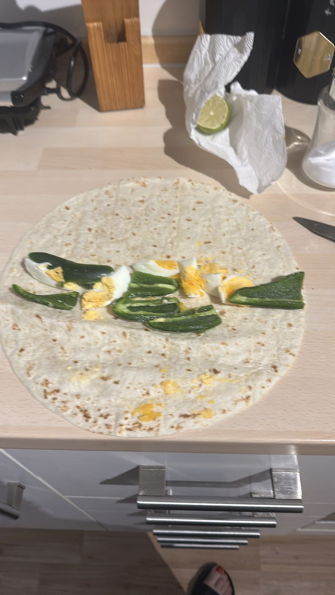 Yumurtalı biberli dürüm