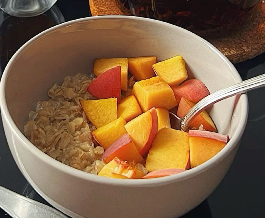 овсянка с персиком