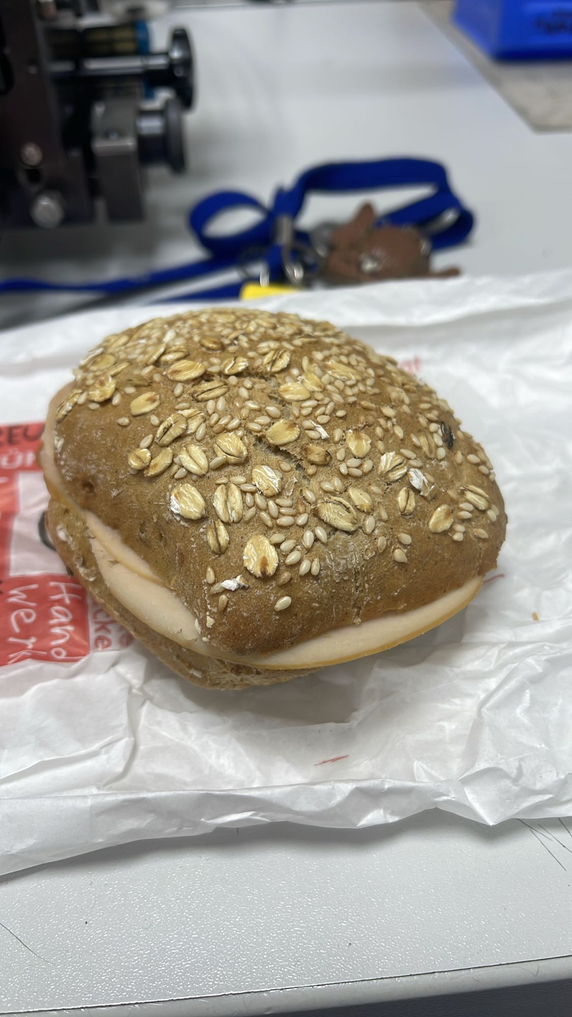 Vollkornbrötchen mit Pute