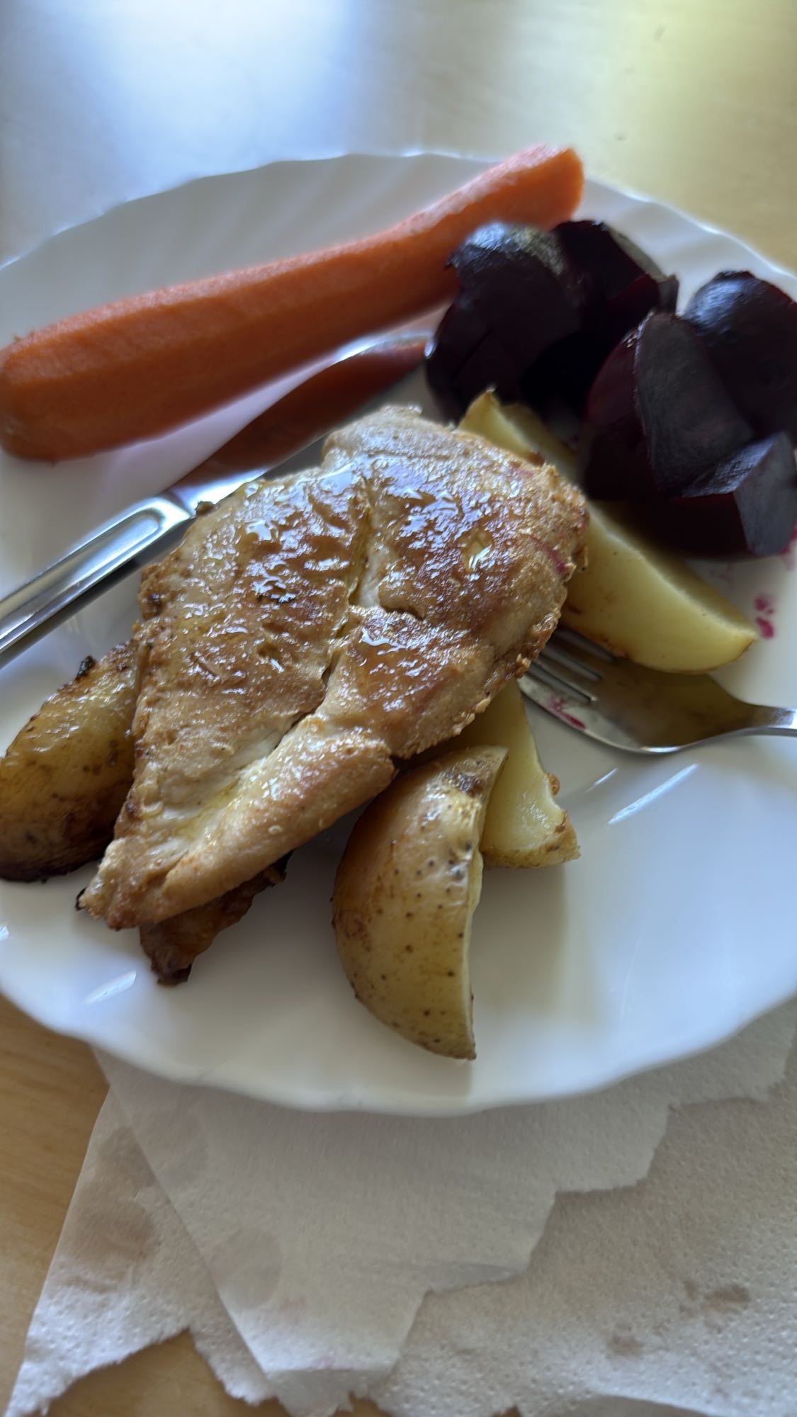 Kyckling med potatis och grönsaker