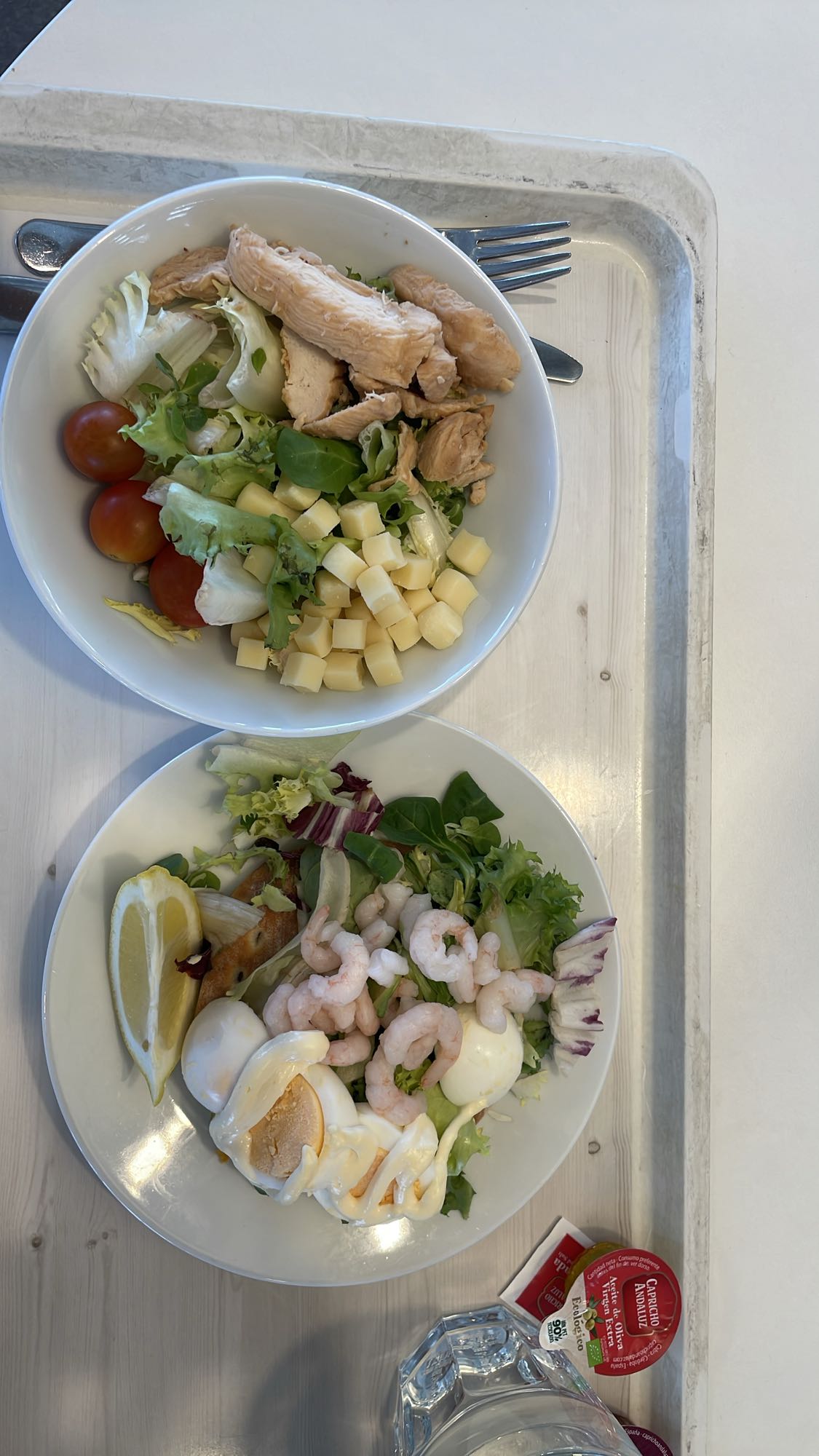 Sallad med kyckling & räkor