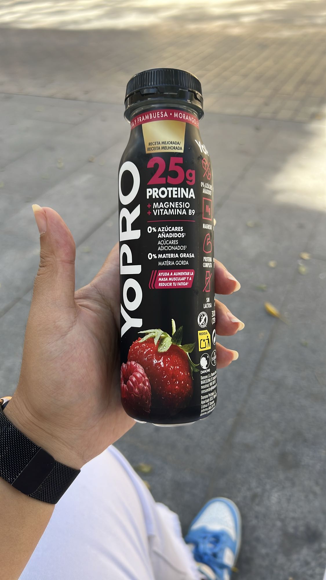 batido proteico frutos rojos