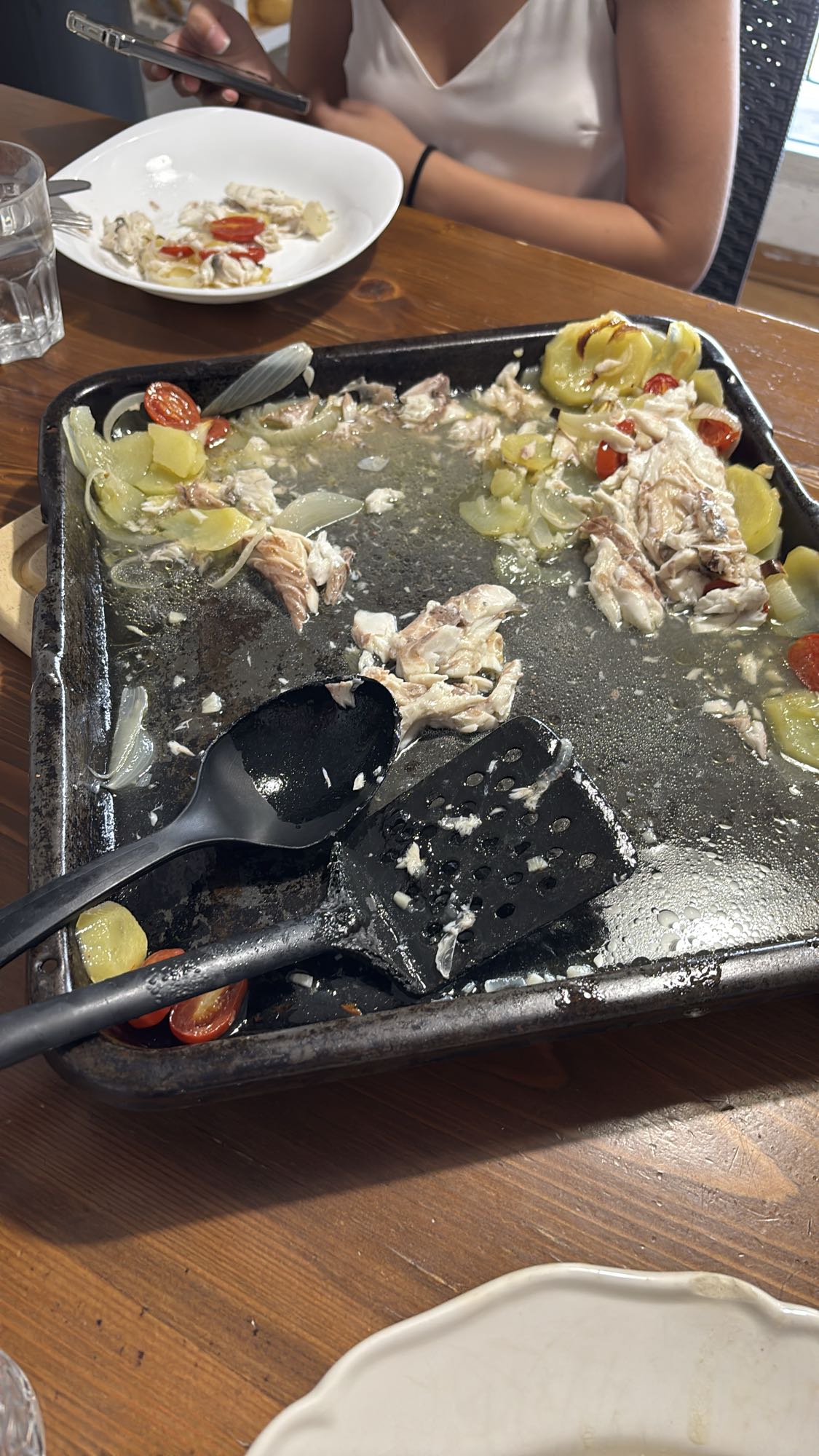 Pescado al horno con verduras