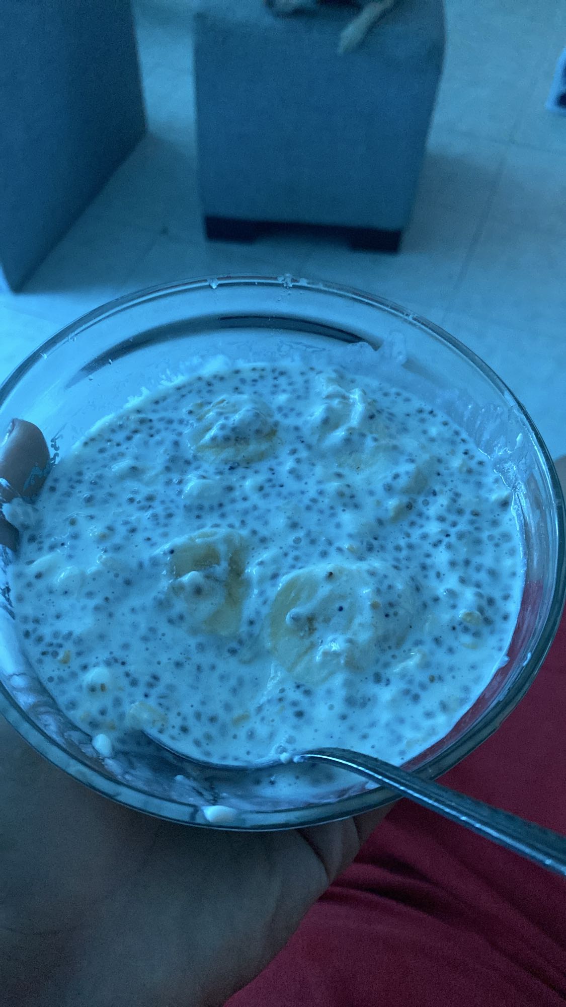 pudín de chía y plátano