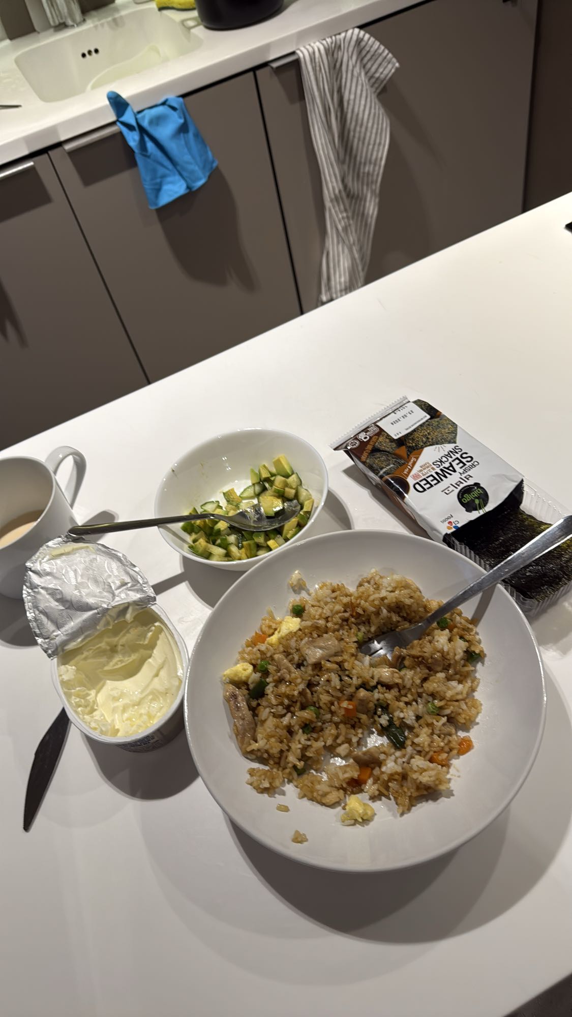 жареный рис с гарниром