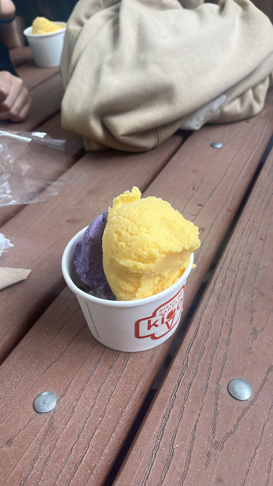 Mango and Ube Ice Cream