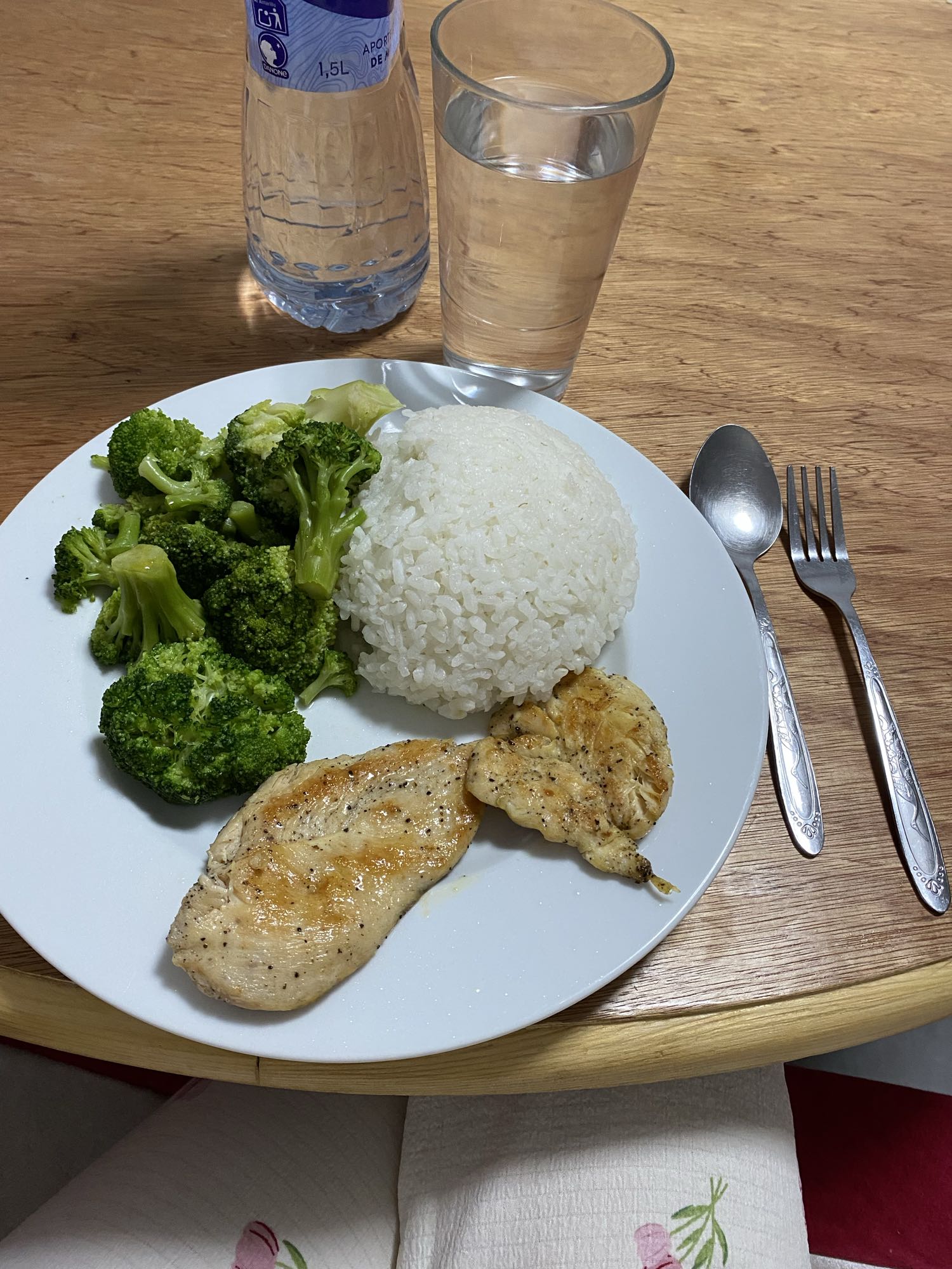 Pollo con arroz y brócoli